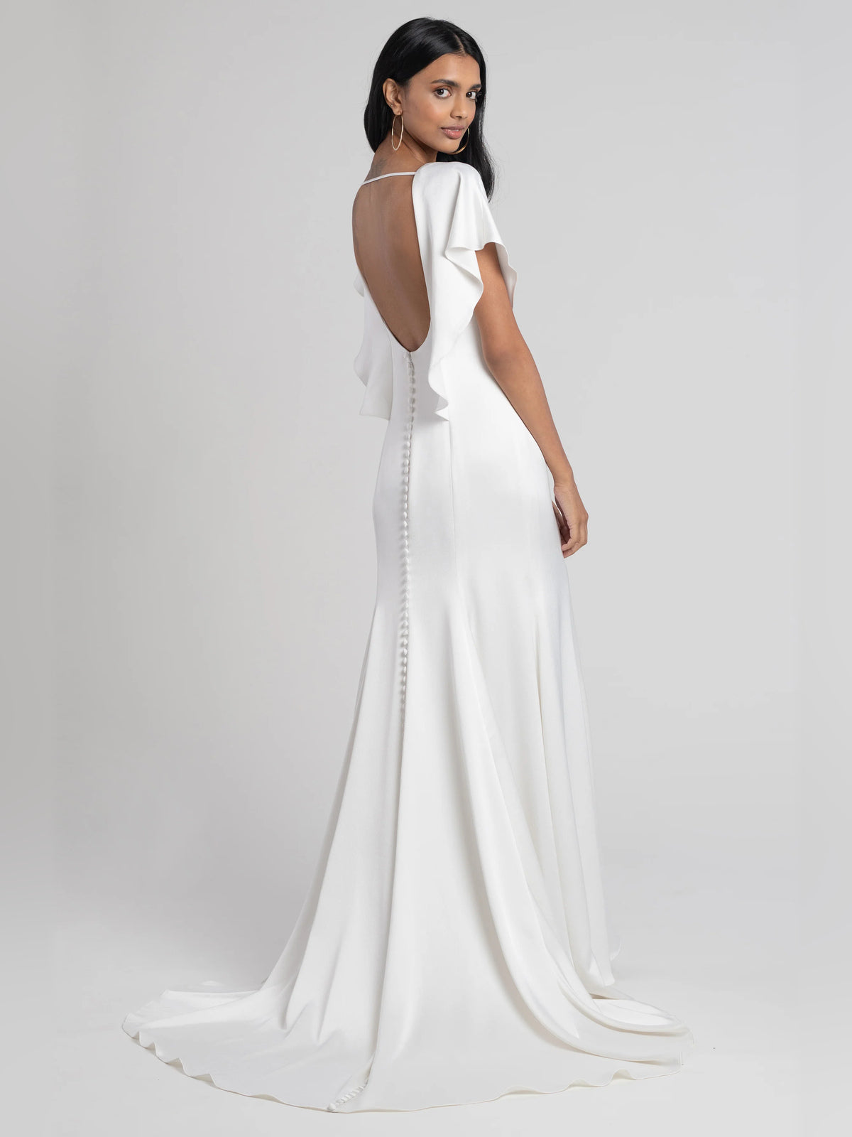 v neck fit-and-flare floor-length formal dress - image 2