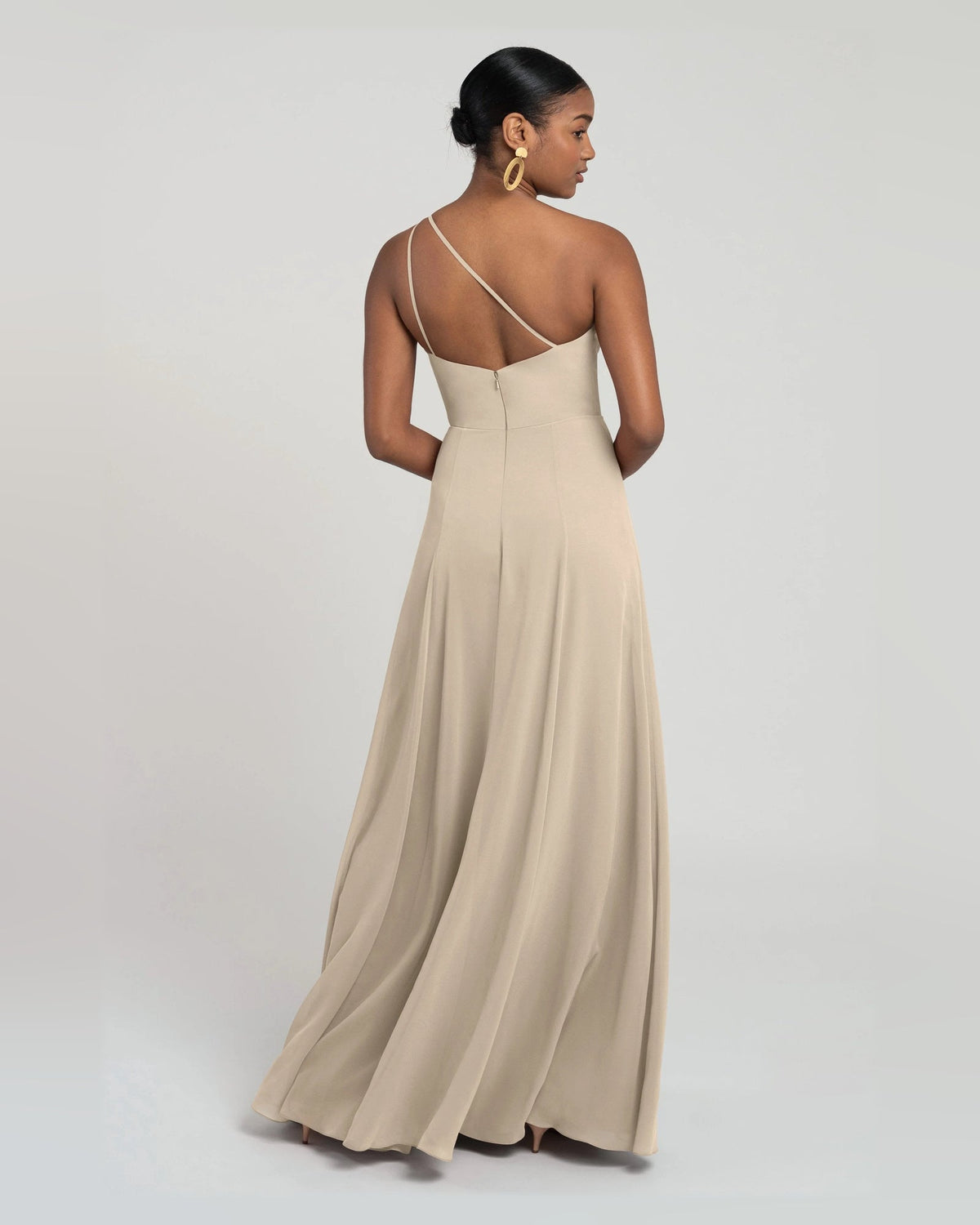 one shoulder a-line floor-length formal dress - image 2
