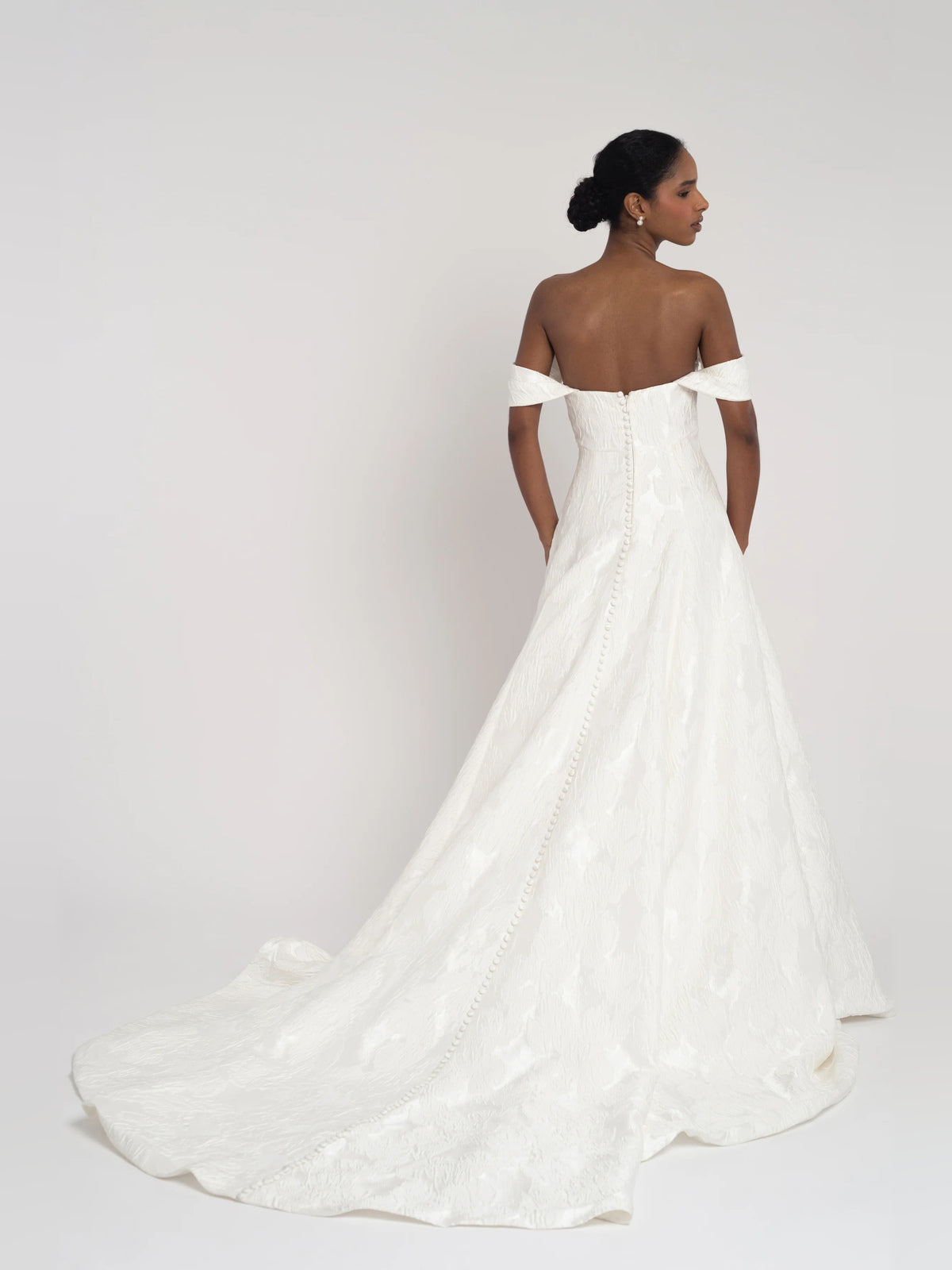 off shoulder a-line floor-length formal dress - image 2