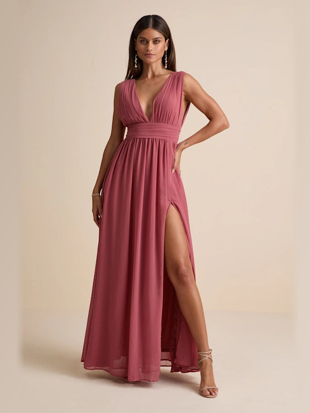 Desert Rose formal dress with a-line silhouette