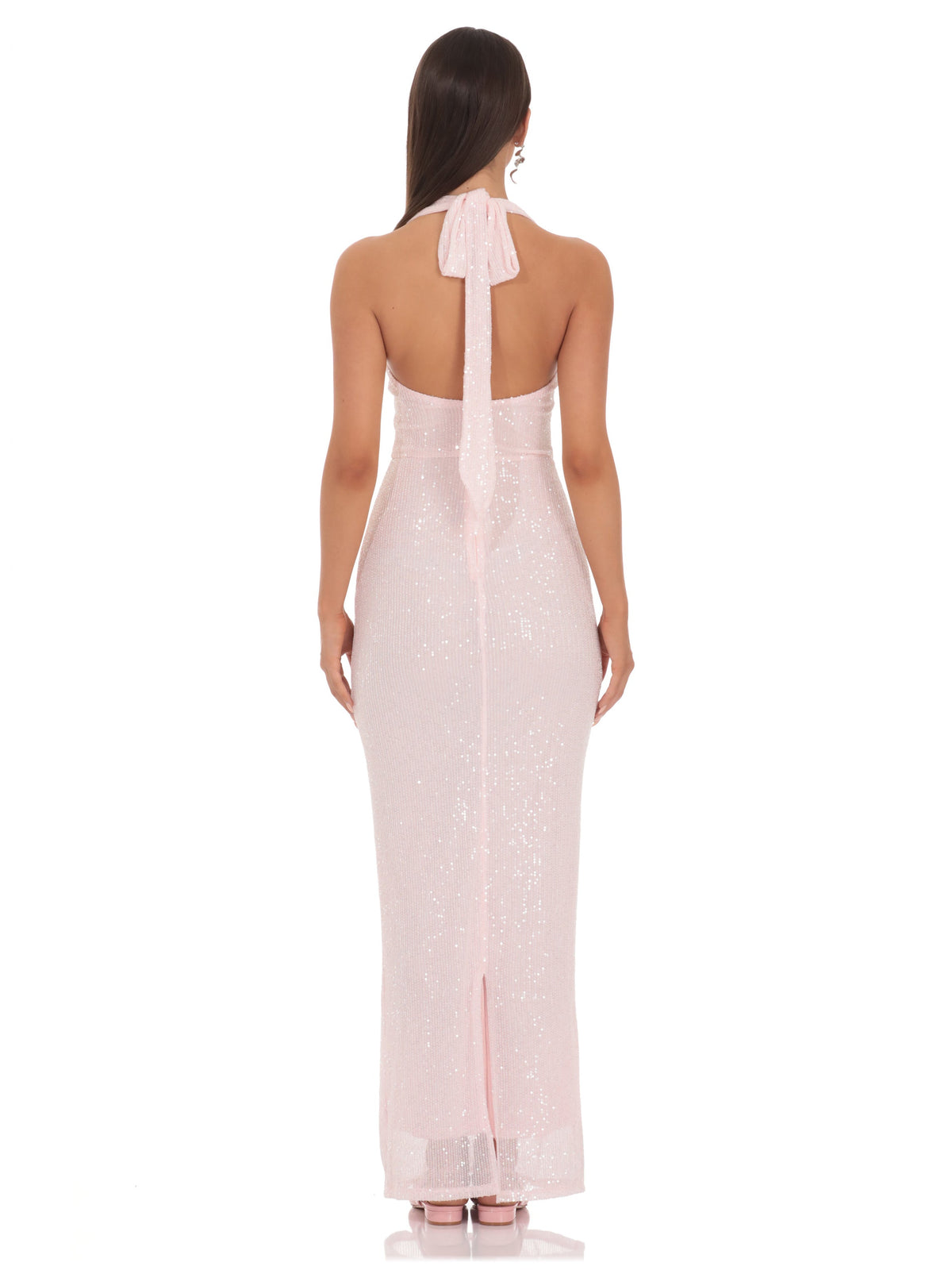 Blush Pink bridesmaid dress with a-line silhouette