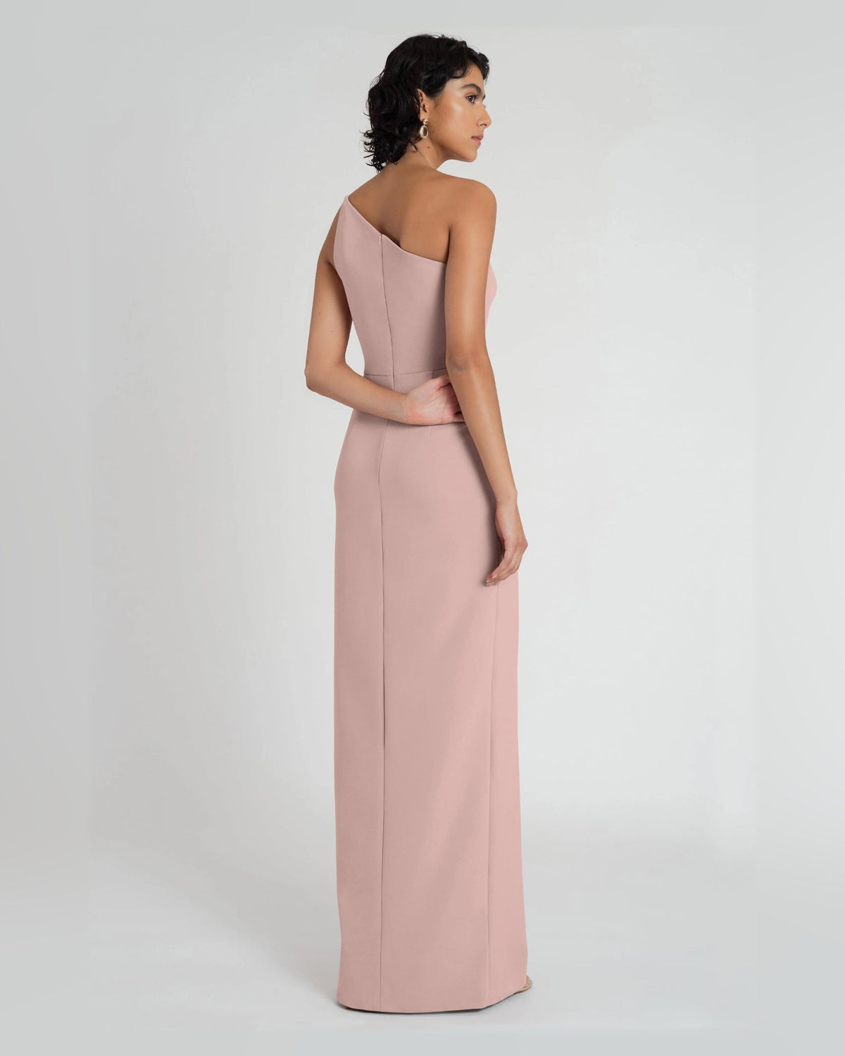 one shoulder a-line floor-length formal dress - image 2