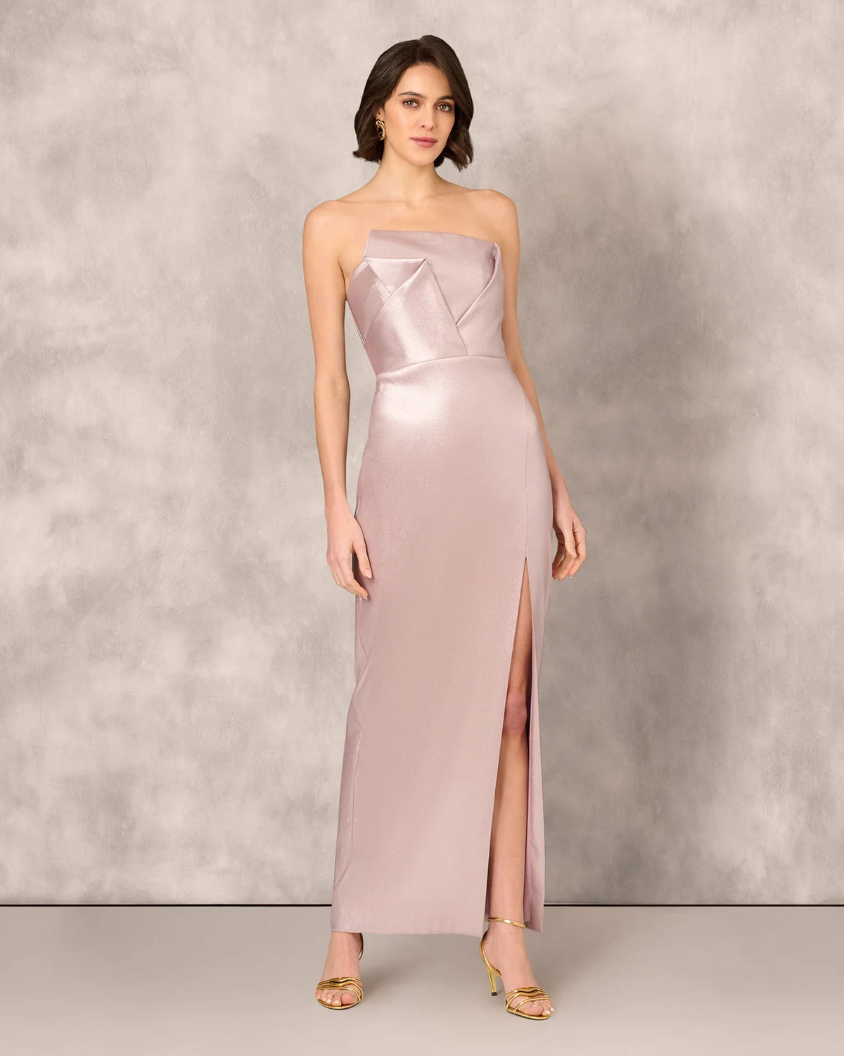 strapless a-line maxi mother of the bride dress - image 2