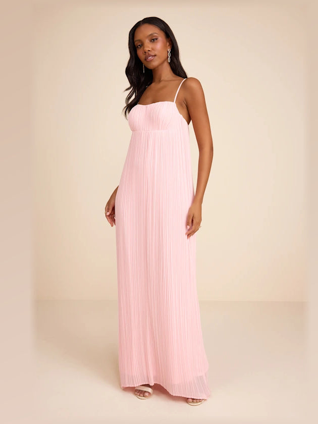 Light Pink formal dress with sleeveless bodice