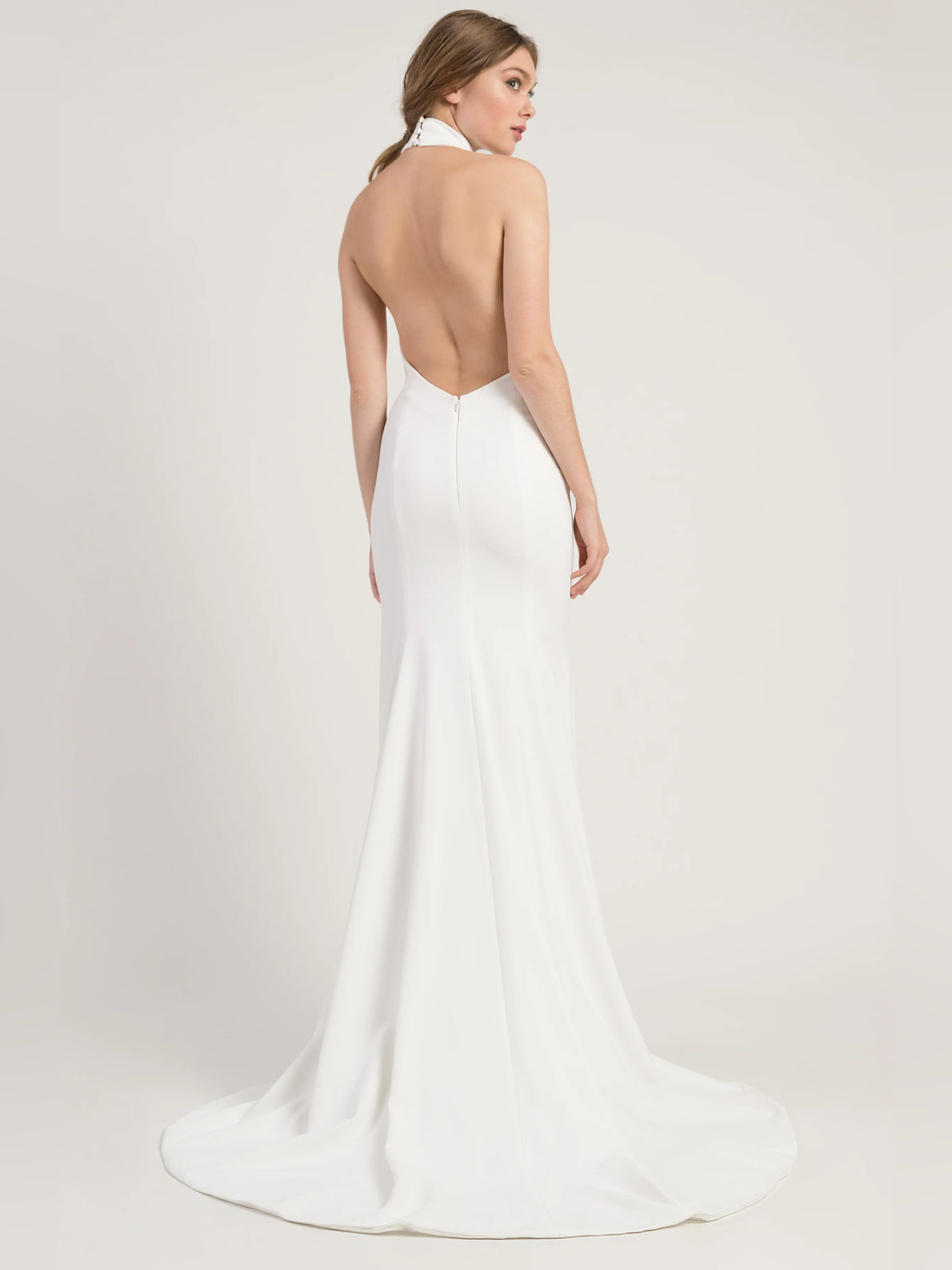 halter neck a-line floor-length formal dress - image 2
