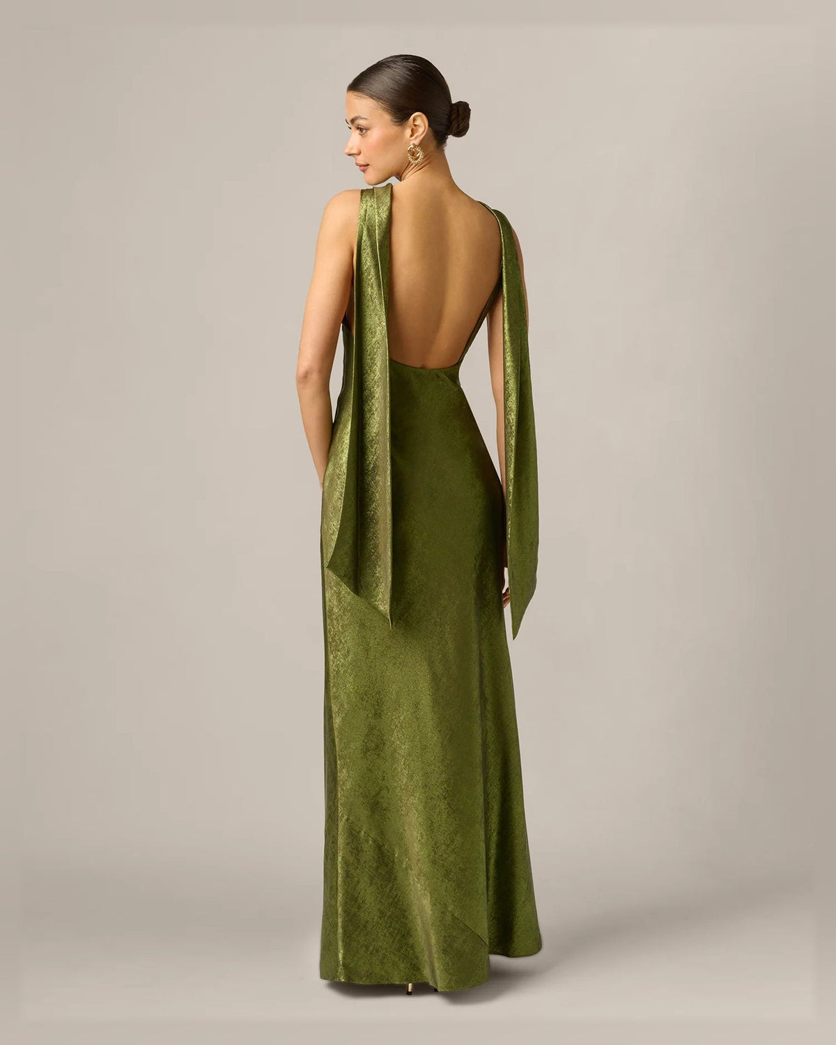 halter neck a-line floor-length formal dress - image 2