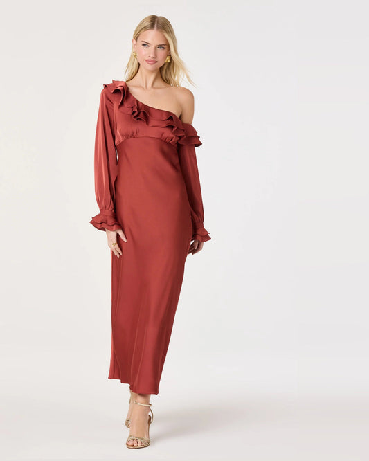 off-shoulder a-line maxi formal dress - image 2