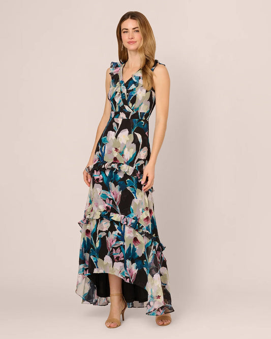 sleeveless a-line maxi mother of the bride dress - image 2