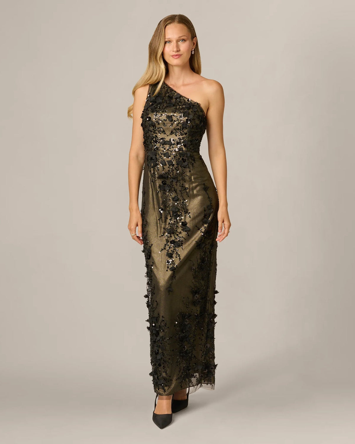 one-shoulder a-line maxi mother of the bride dress - image 2