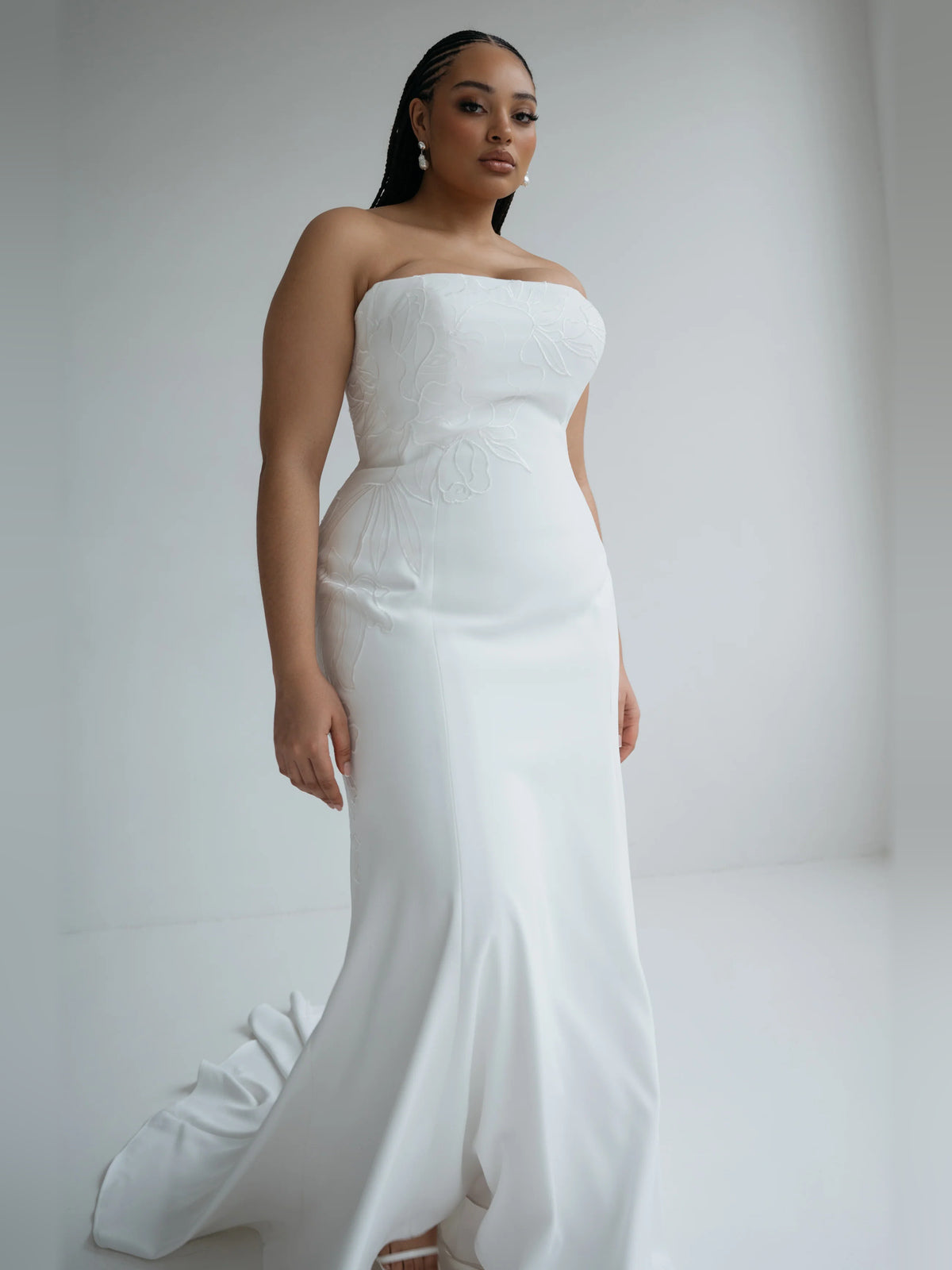 fit-and-flare floor-length formal dress - image 2