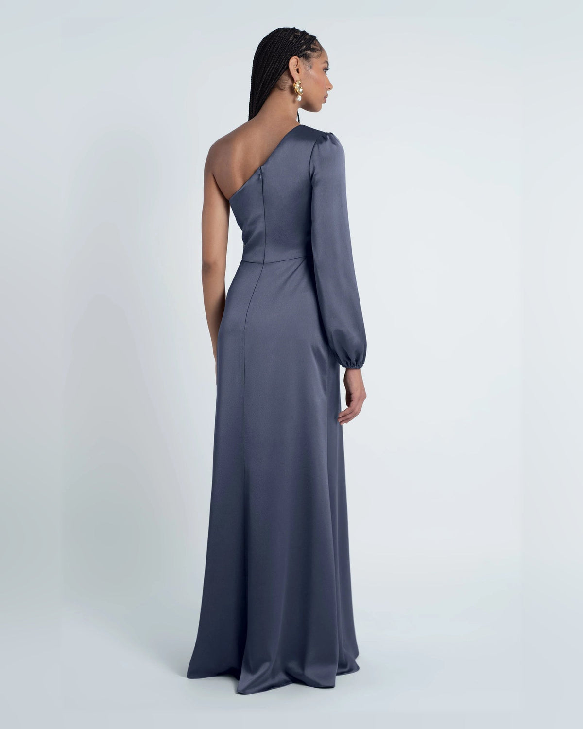 one shoulder a-line floor-length formal dress - image 2