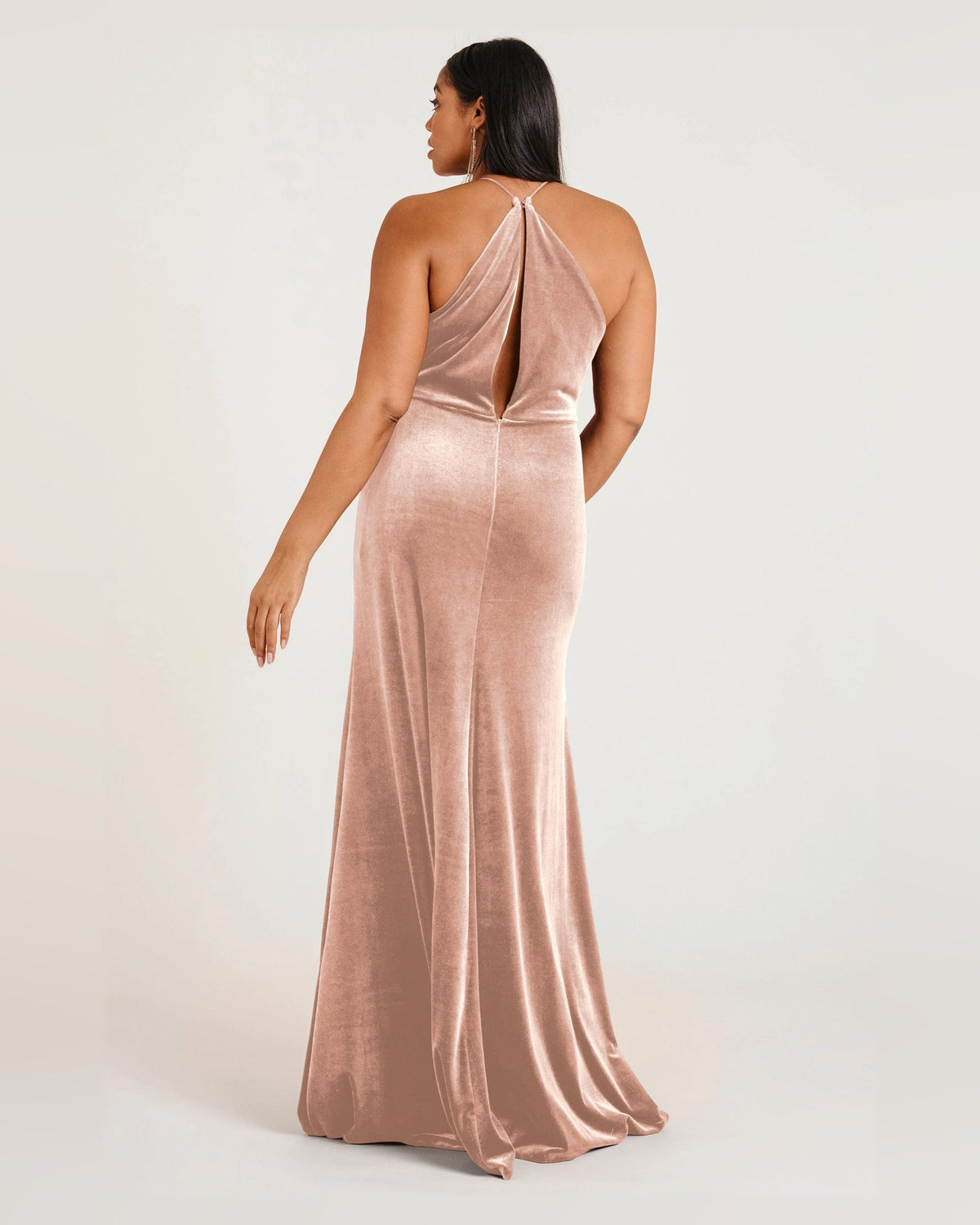 halter neck a-line floor-length formal dress - image 2