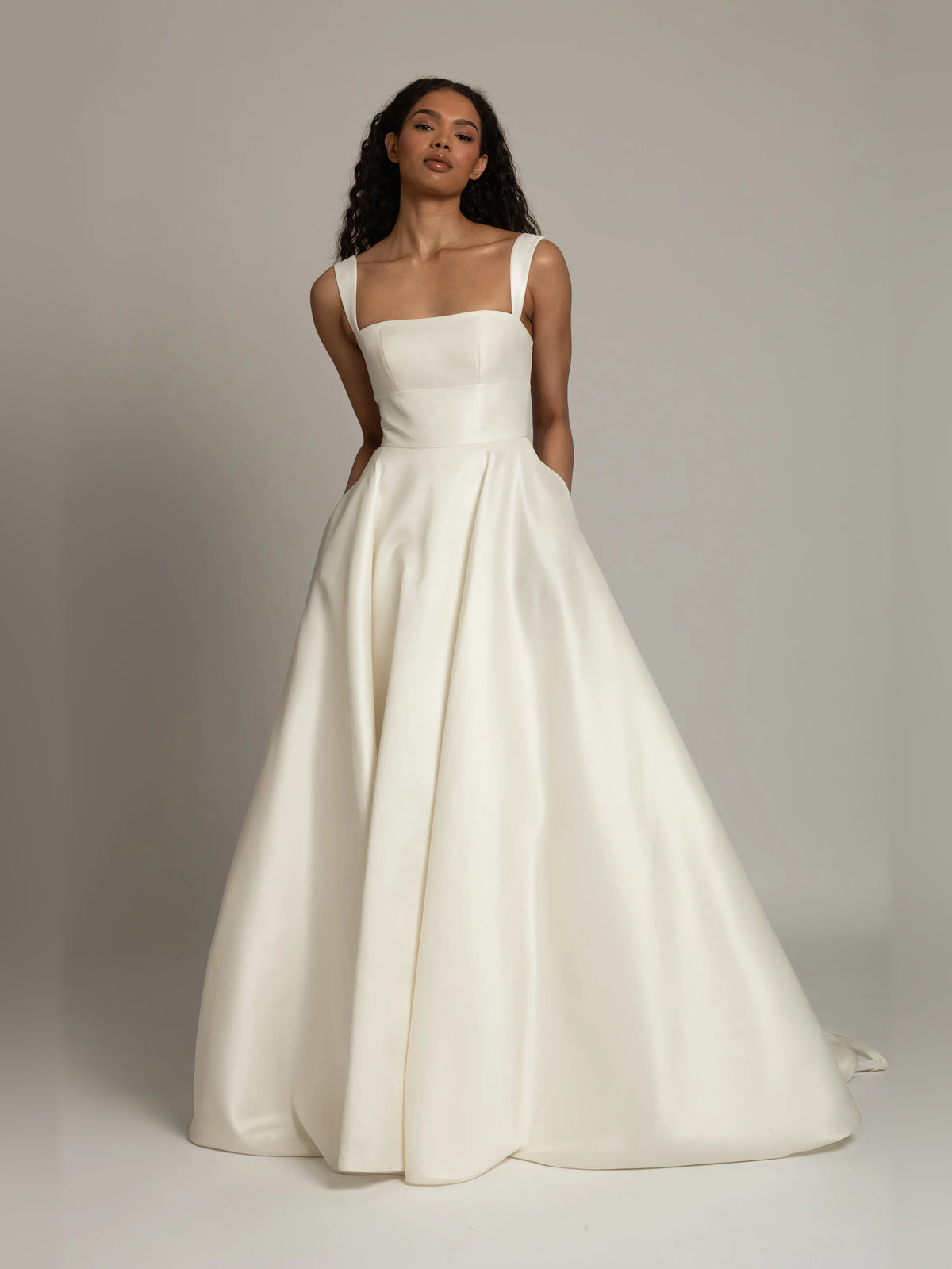 square neck ball-gown floor-length formal dress - image 2