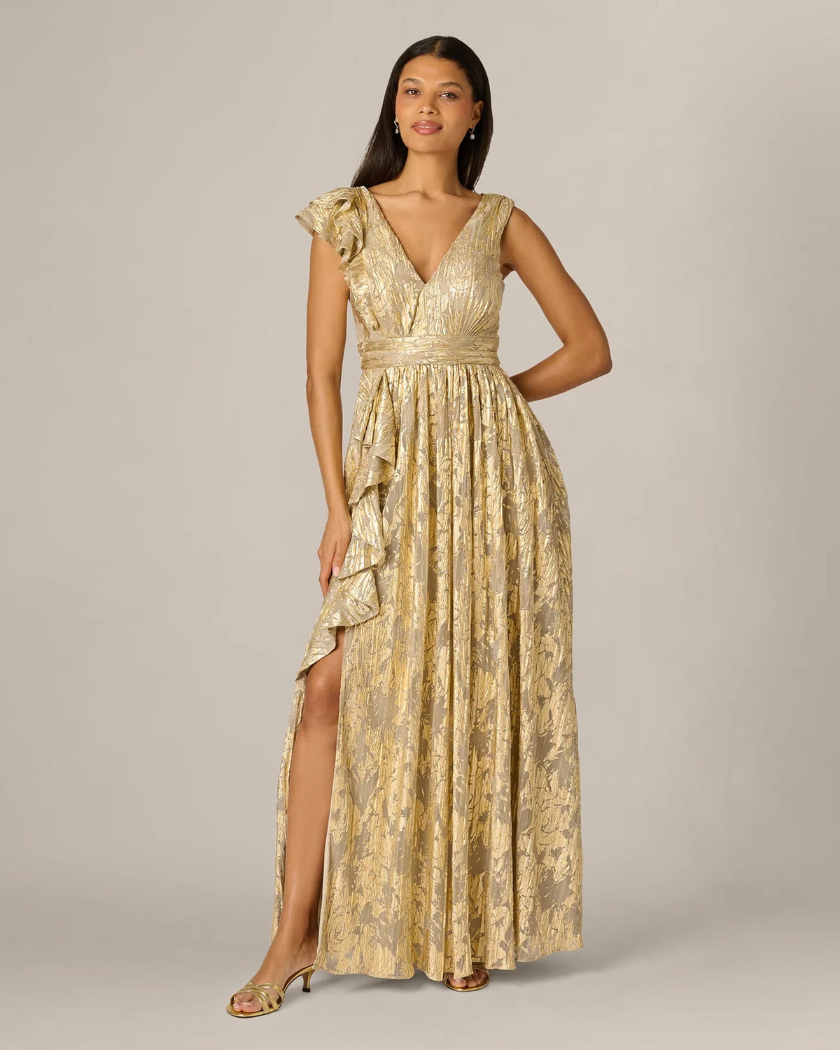 sleeveless a-line maxi mother of the bride dress - image 2