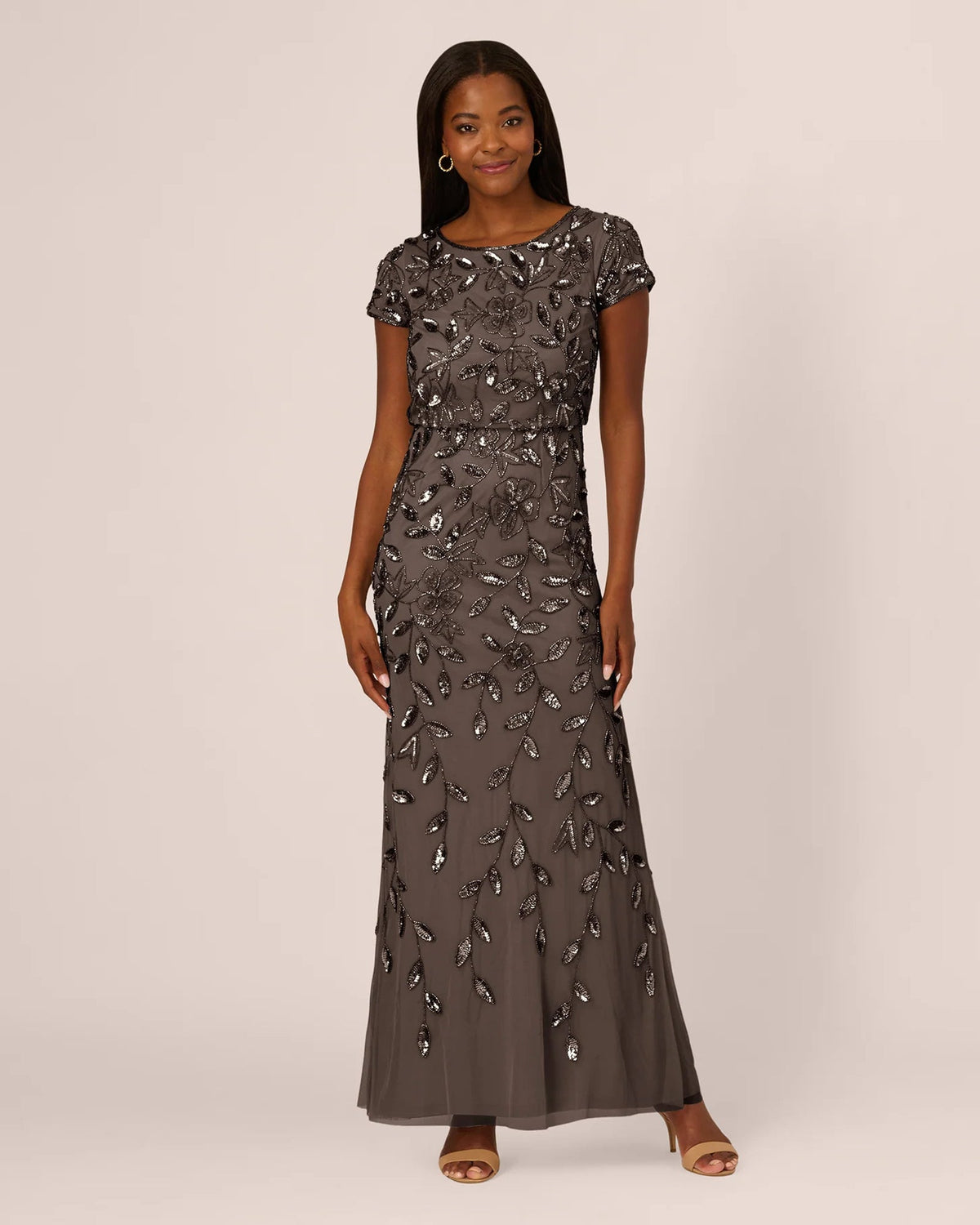 boat neck mermaid floor-length mother of the bride dress - image 2