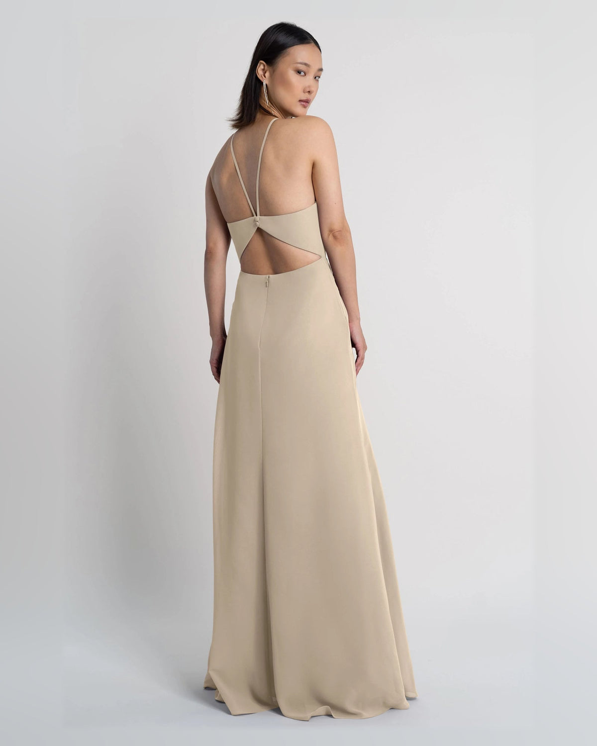 halter neck a-line floor-length formal dress - image 2