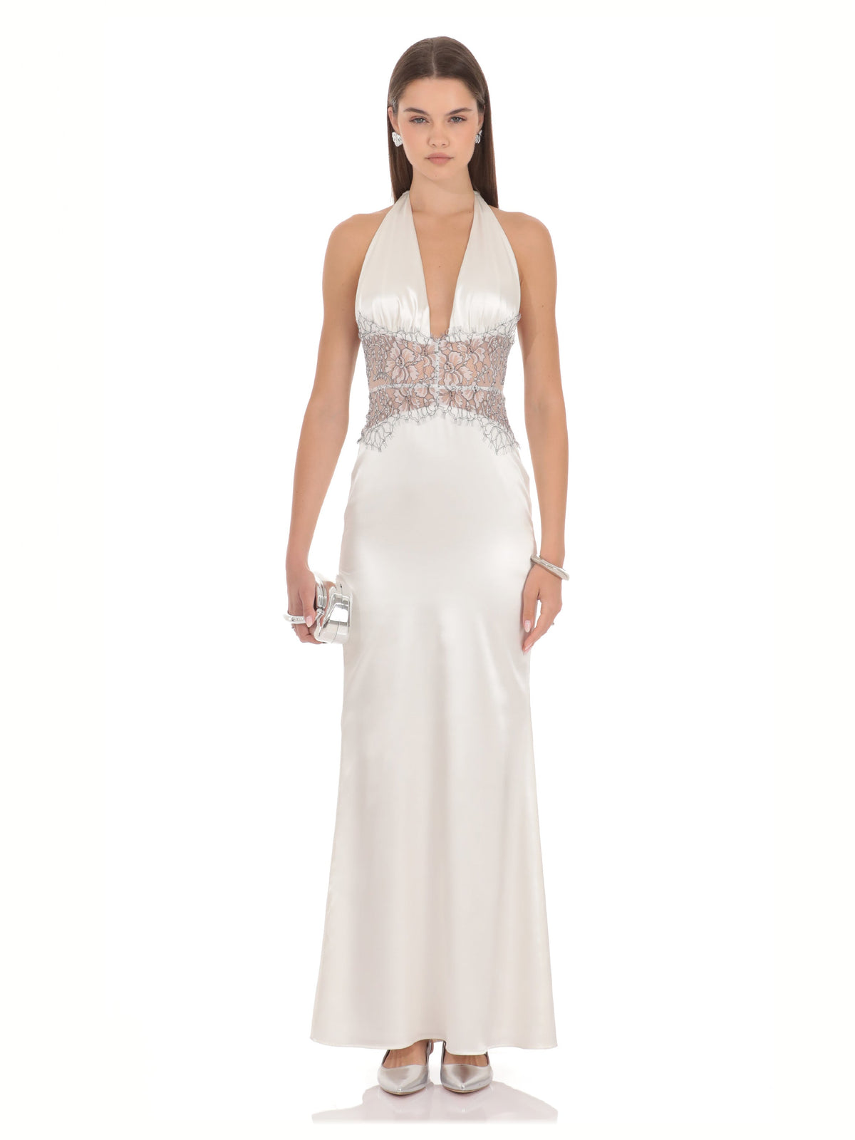 Ivory bridesmaid dress with a-line silhouette