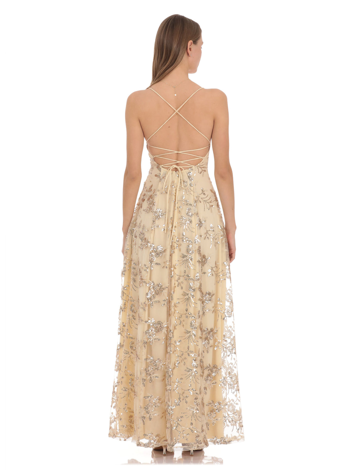 Ivory bridesmaid dress with a-line silhouette