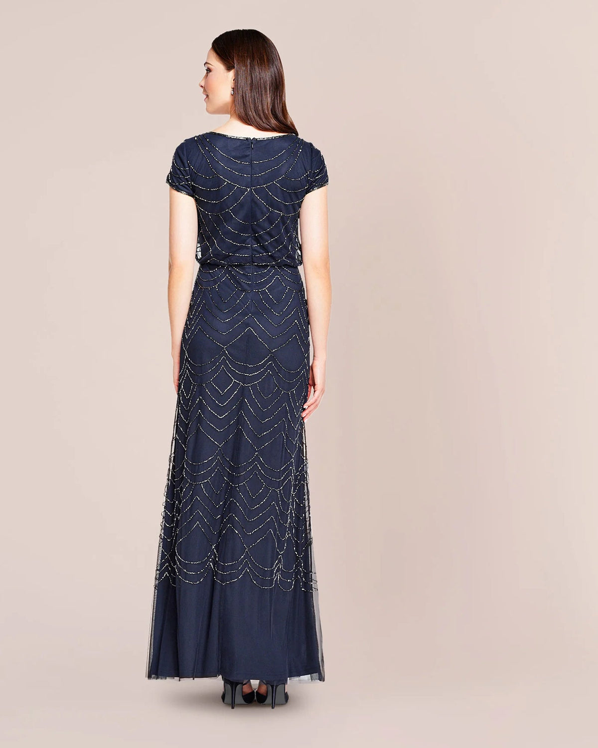 bateau neck a-line floor-length mother of the bride dress - image 2