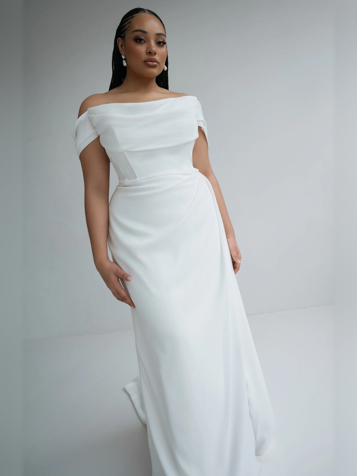 cowl neck a-line floor-length formal dress - image 2