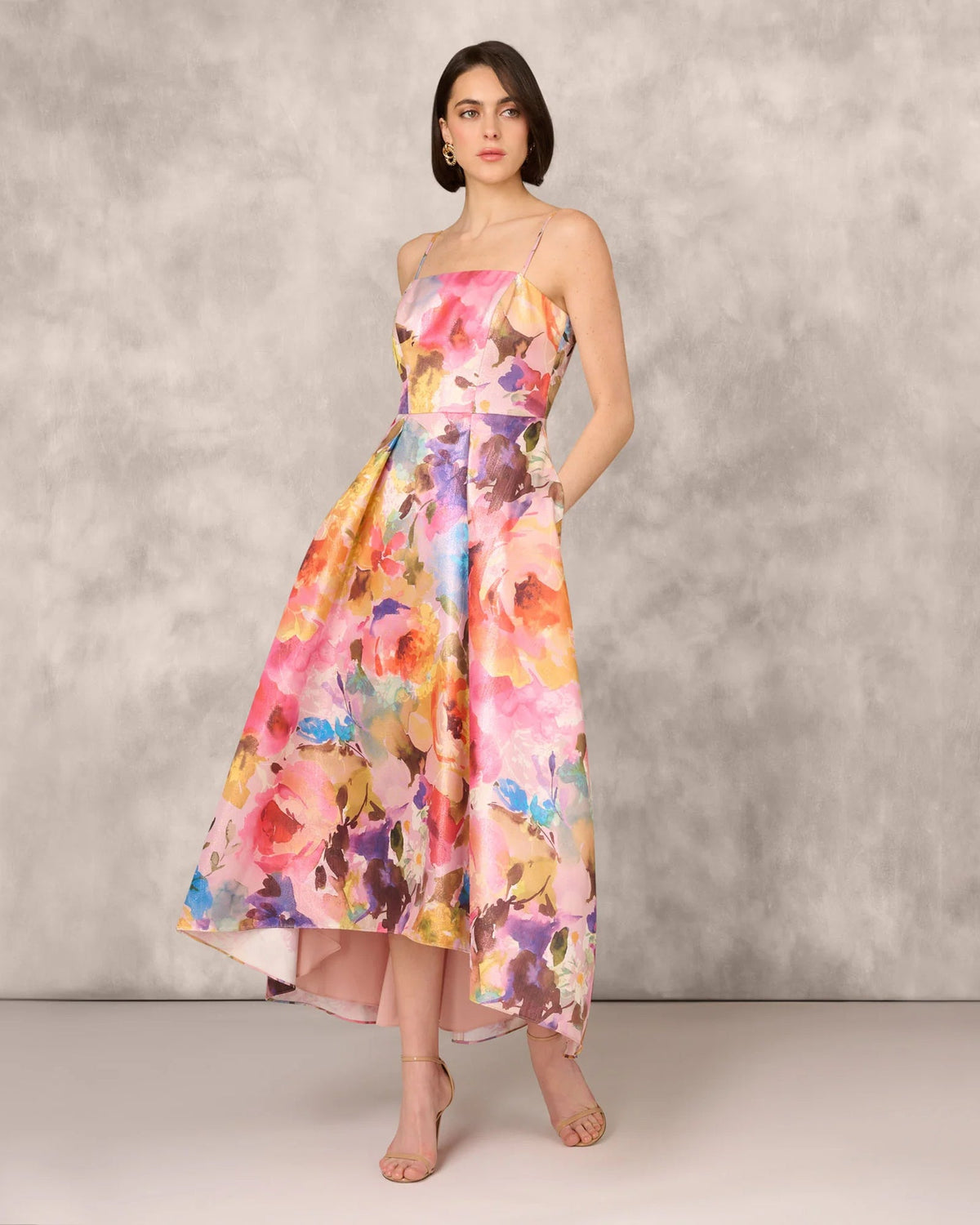 strapless a-line high-low mother of the bride dress - image 2
