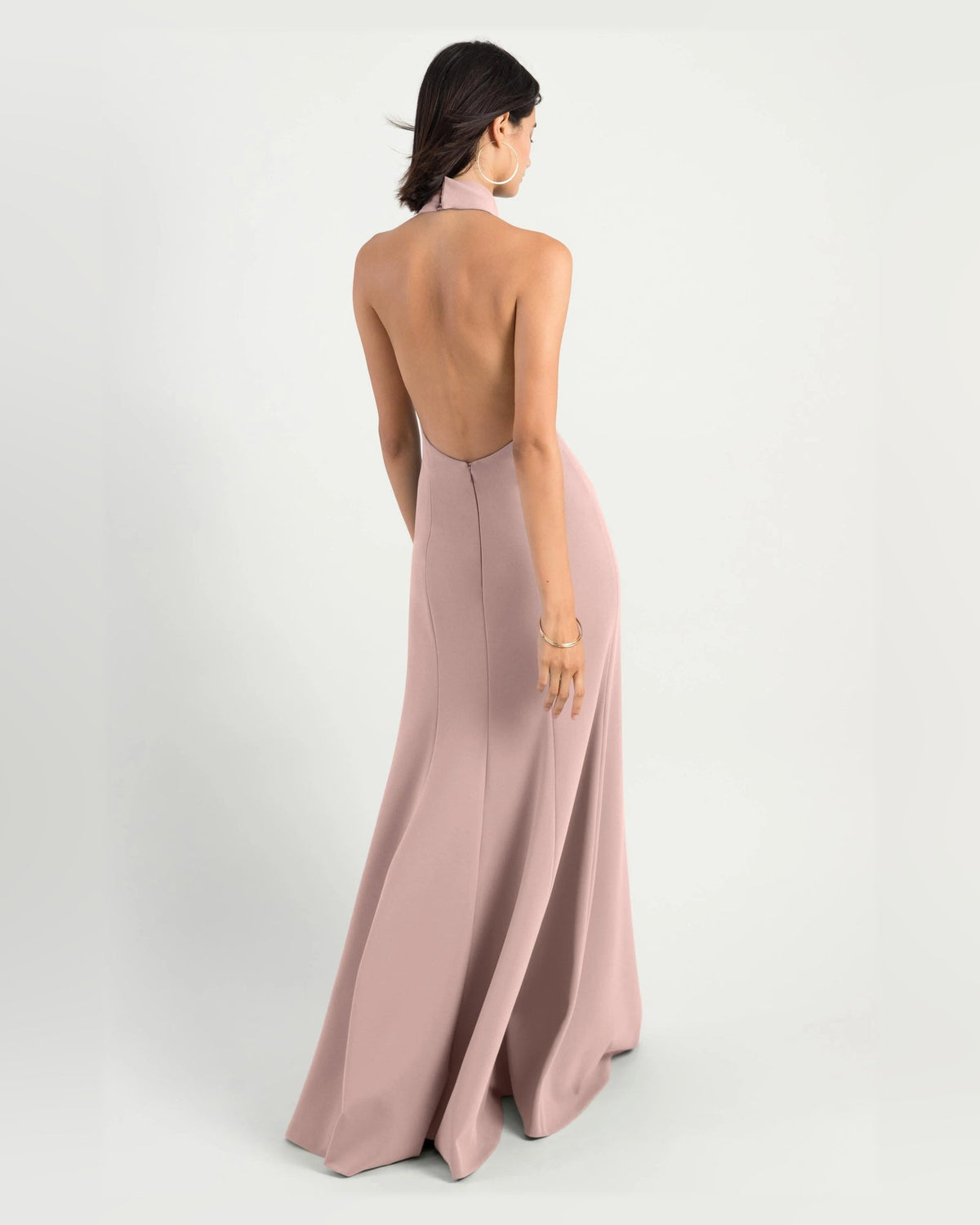 halter neck fit-and-flare floor-length formal dress - image 2
