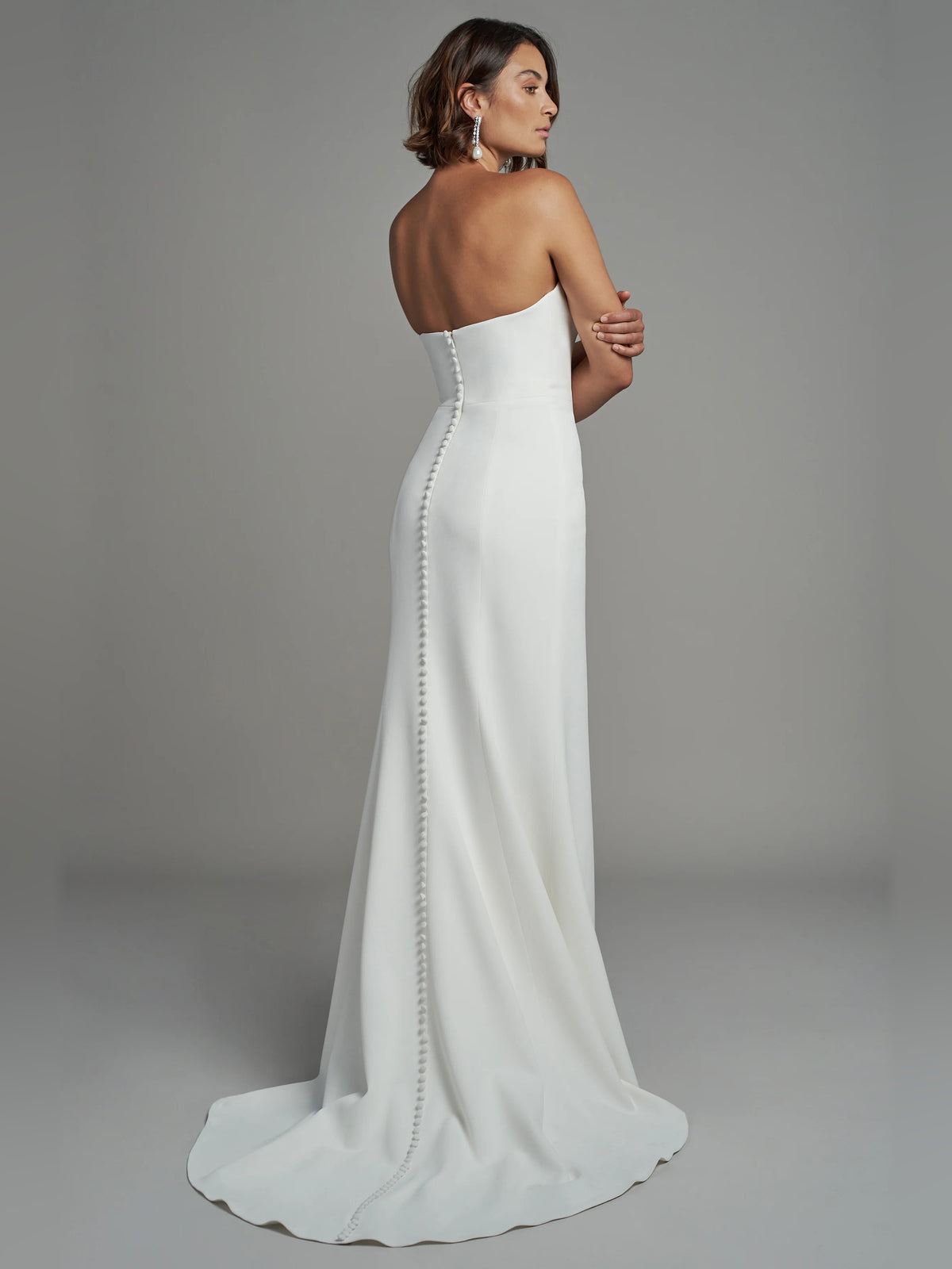 strapless fit-and-flare floor-length formal dress - image 2