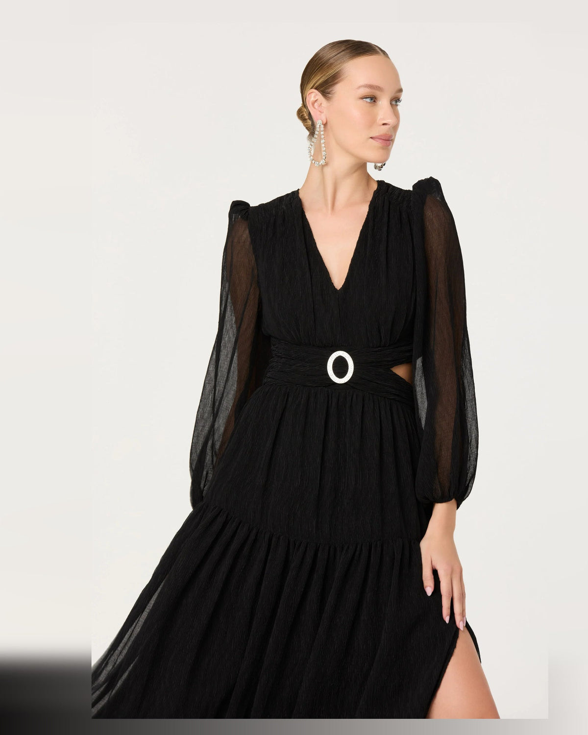 v-neck a-line maxi formal dress - image 2