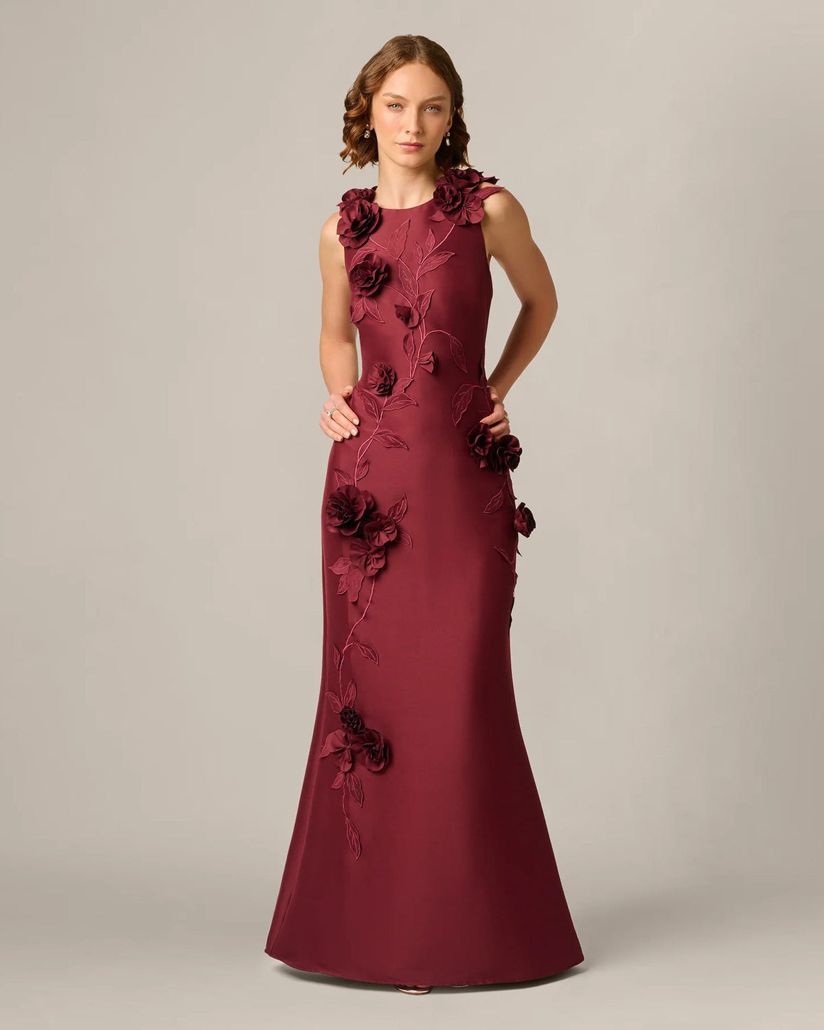 spaghetti strap mermaid maxi mother of the bride dress - image 2