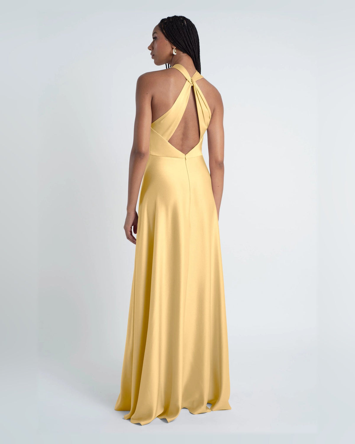 halter neck a-line floor-length formal dress - image 2
