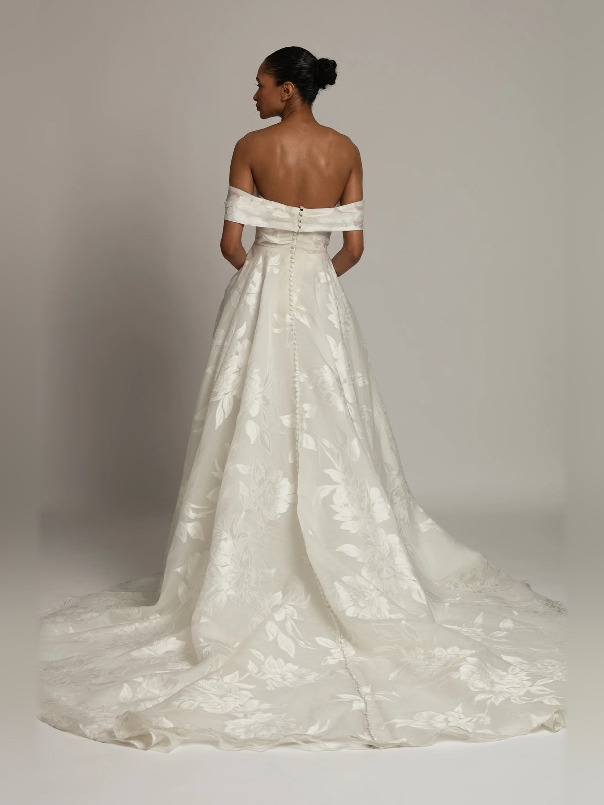 off shoulder ball-gown floor-length formal dress - image 2