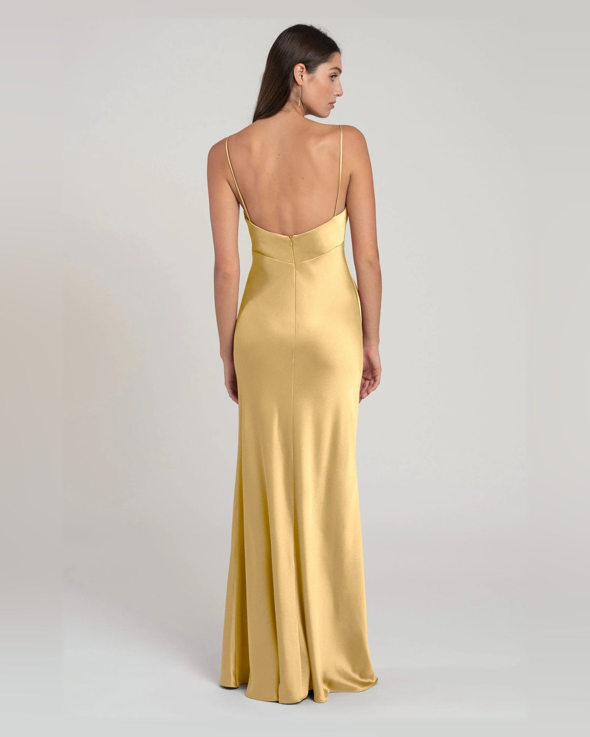 cowl neck empire-waist floor-length formal dress - image 2