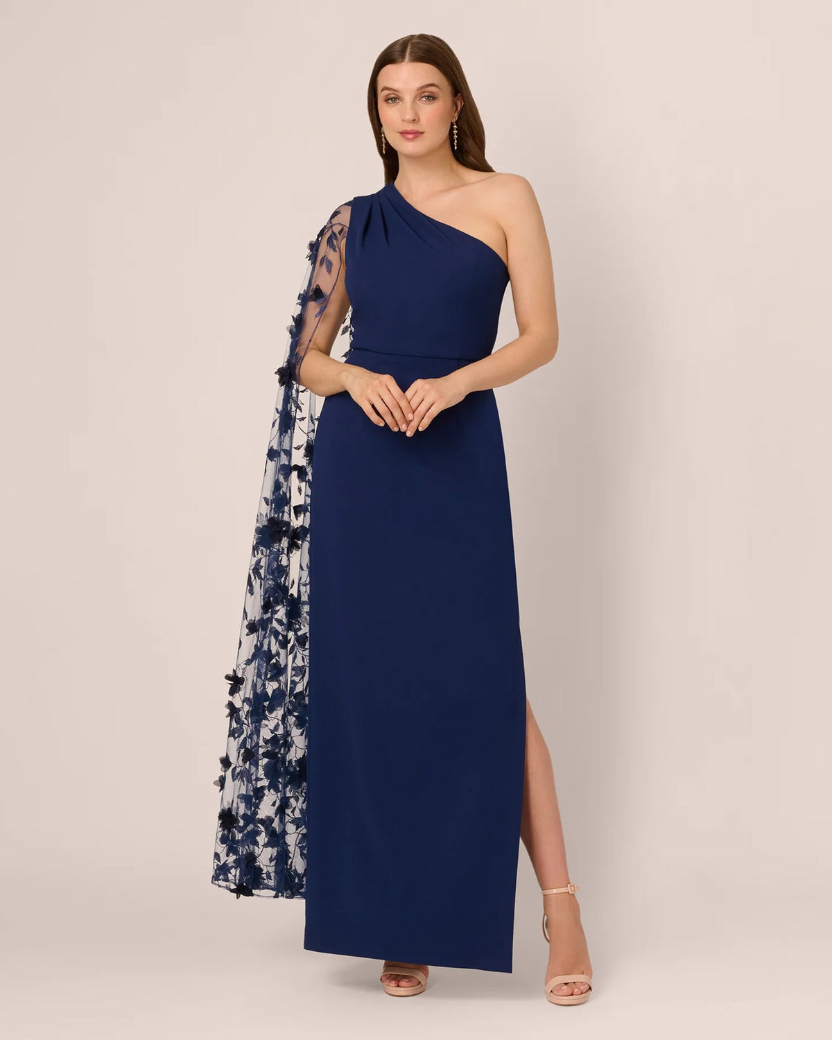 one-shoulder a-line maxi mother of the bride dress - image 3