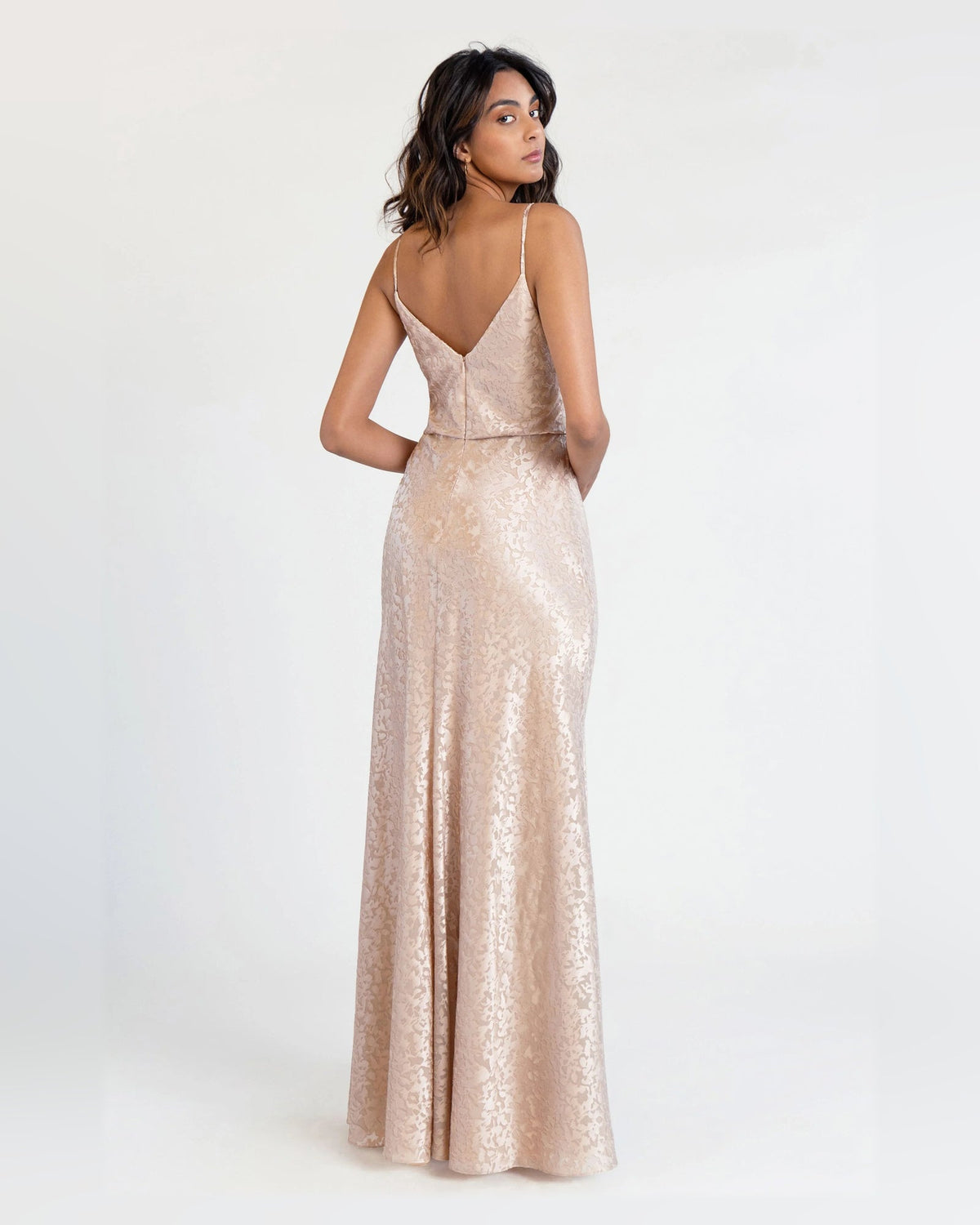 cowl neck a-line floor-length formal dress - image 3