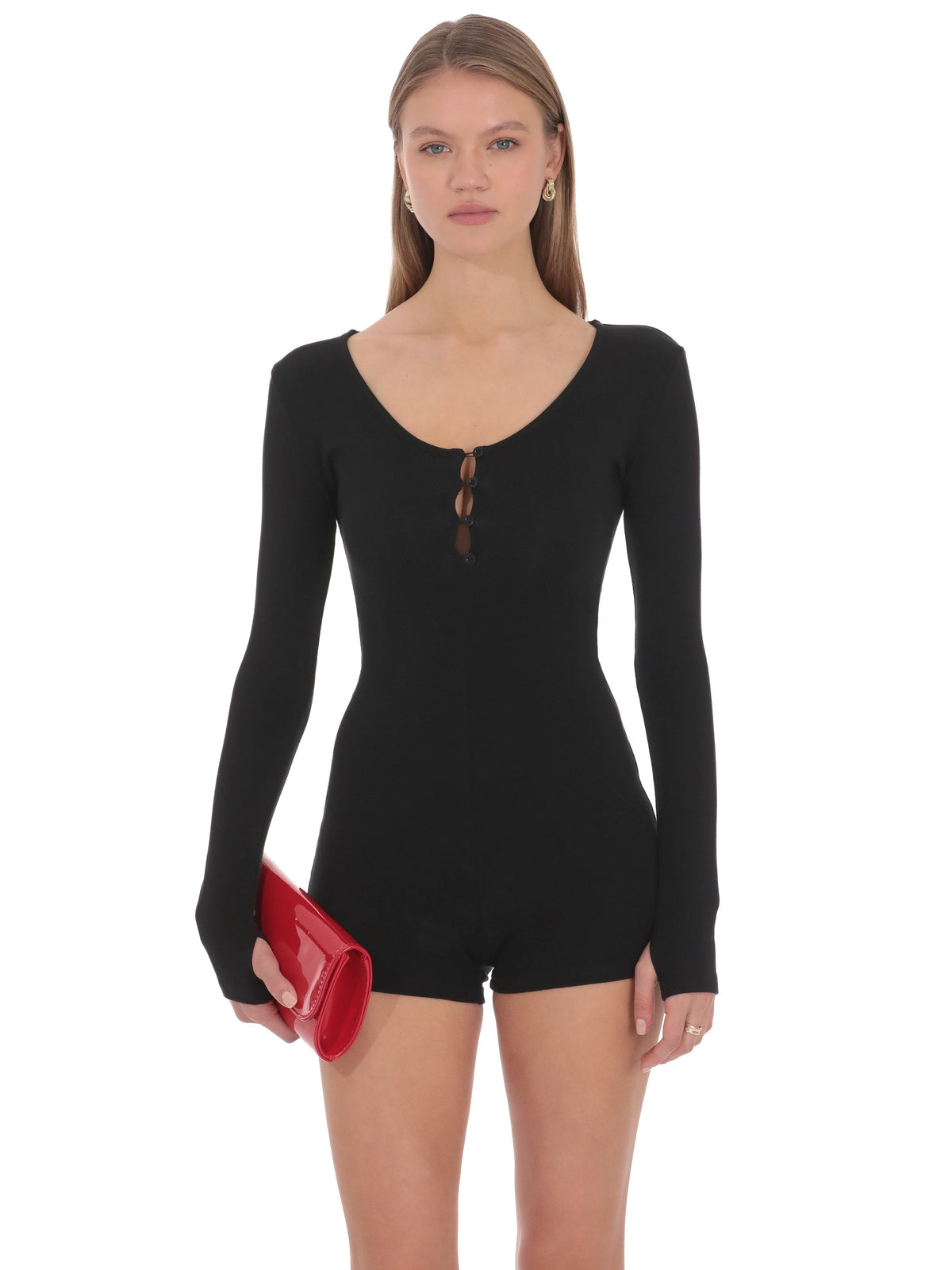 Black homecoming dress with structured woven fabric construction and maxi hem