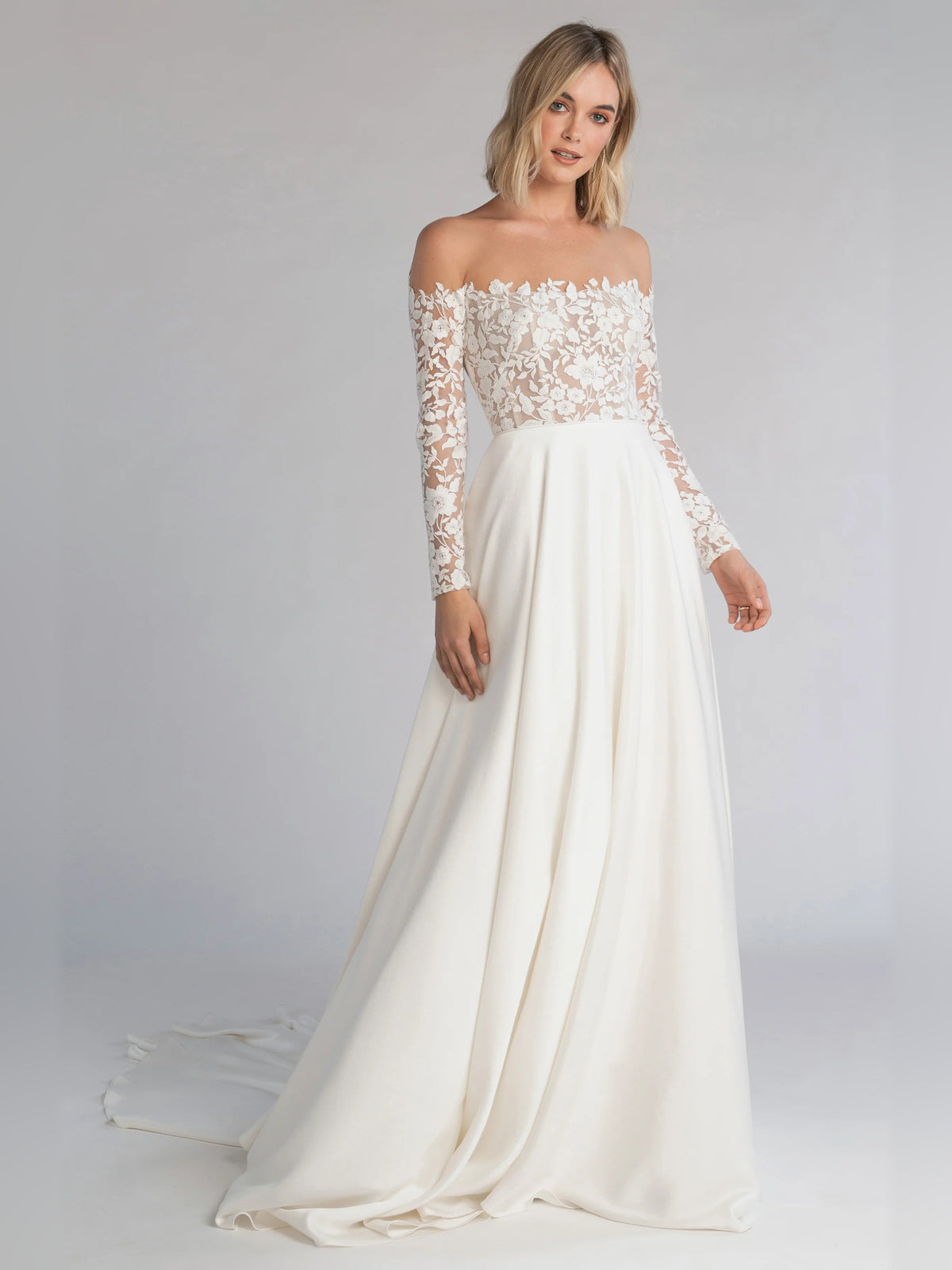 off shoulder ball-gown floor-length formal dress - image 3