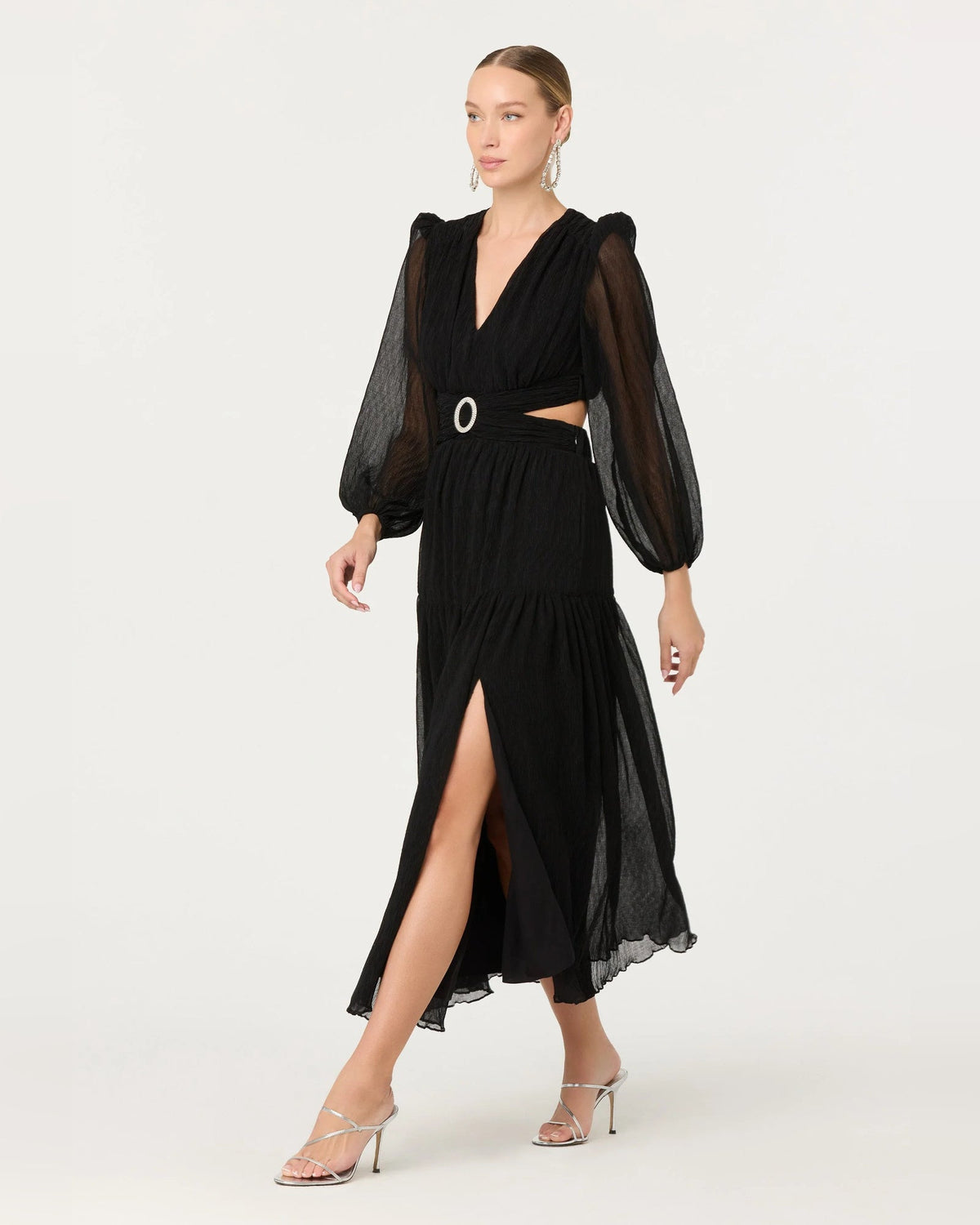 v-neck a-line maxi formal dress - image 3