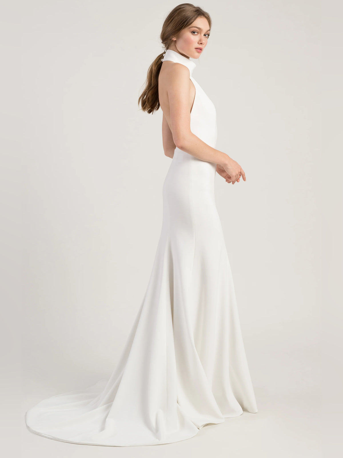 halter neck a-line floor-length formal dress - image 3