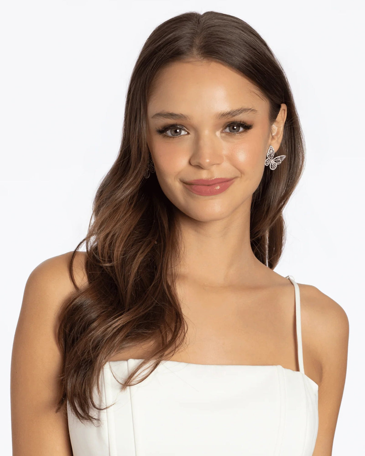 spaghetti strap a-line maxi homecoming dress - image 3