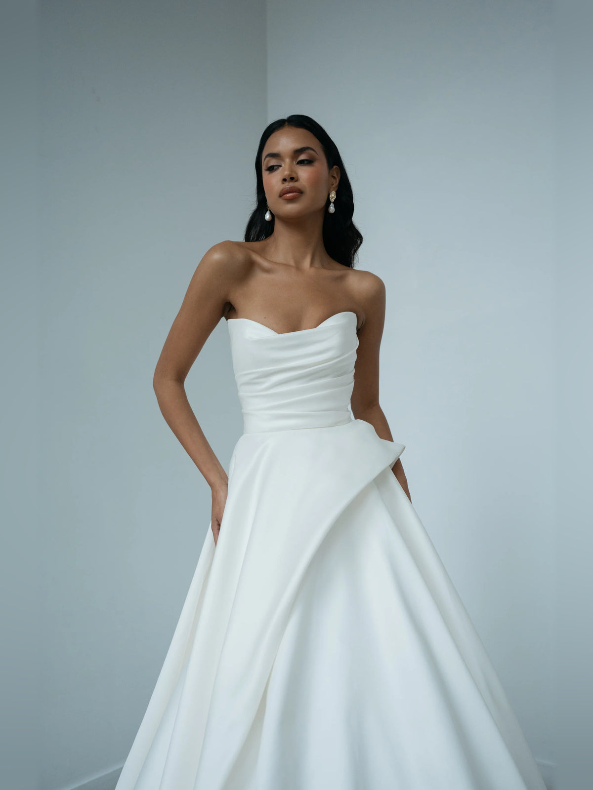 cowl neck ball-gown floor-length formal dress - image 3
