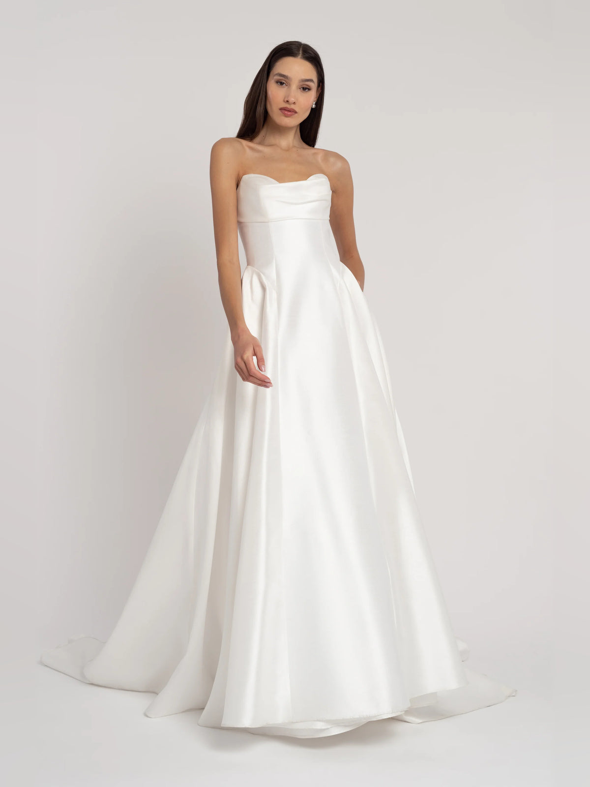 cowl neck a-line floor-length formal dress - image 3