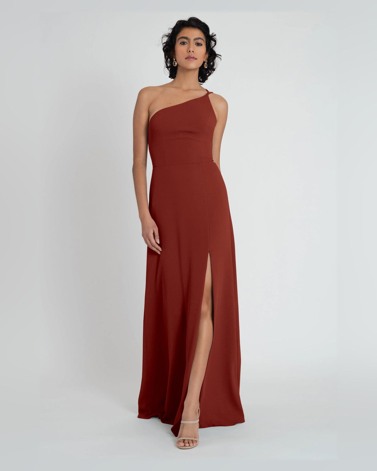 one shoulder a-line floor-length formal dress - image 3