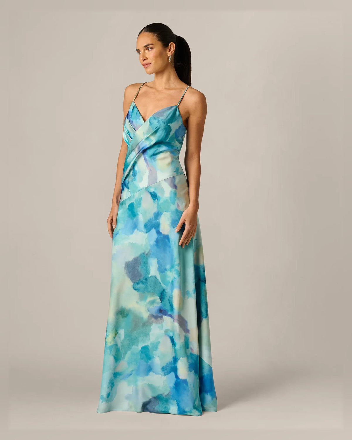 v-neck a-line floor-length formal dress - image 3