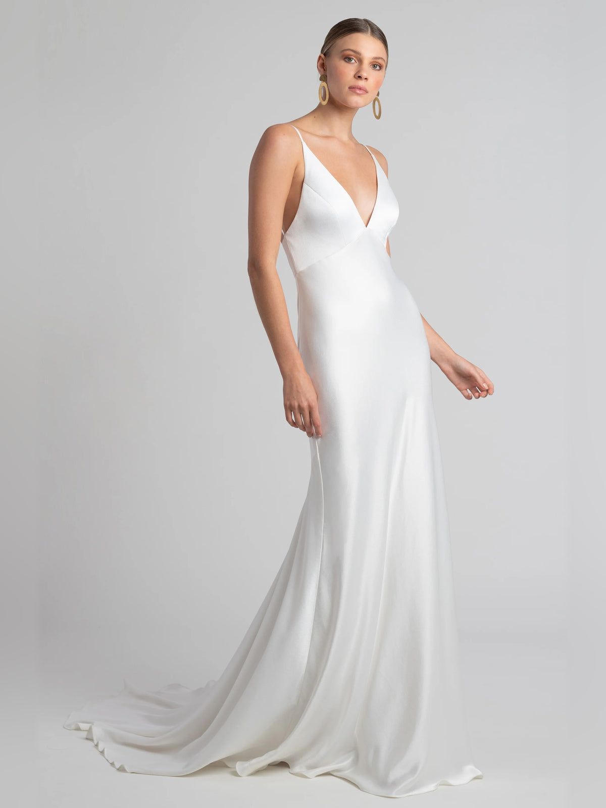 v neck sheath floor-length formal dress - image 3