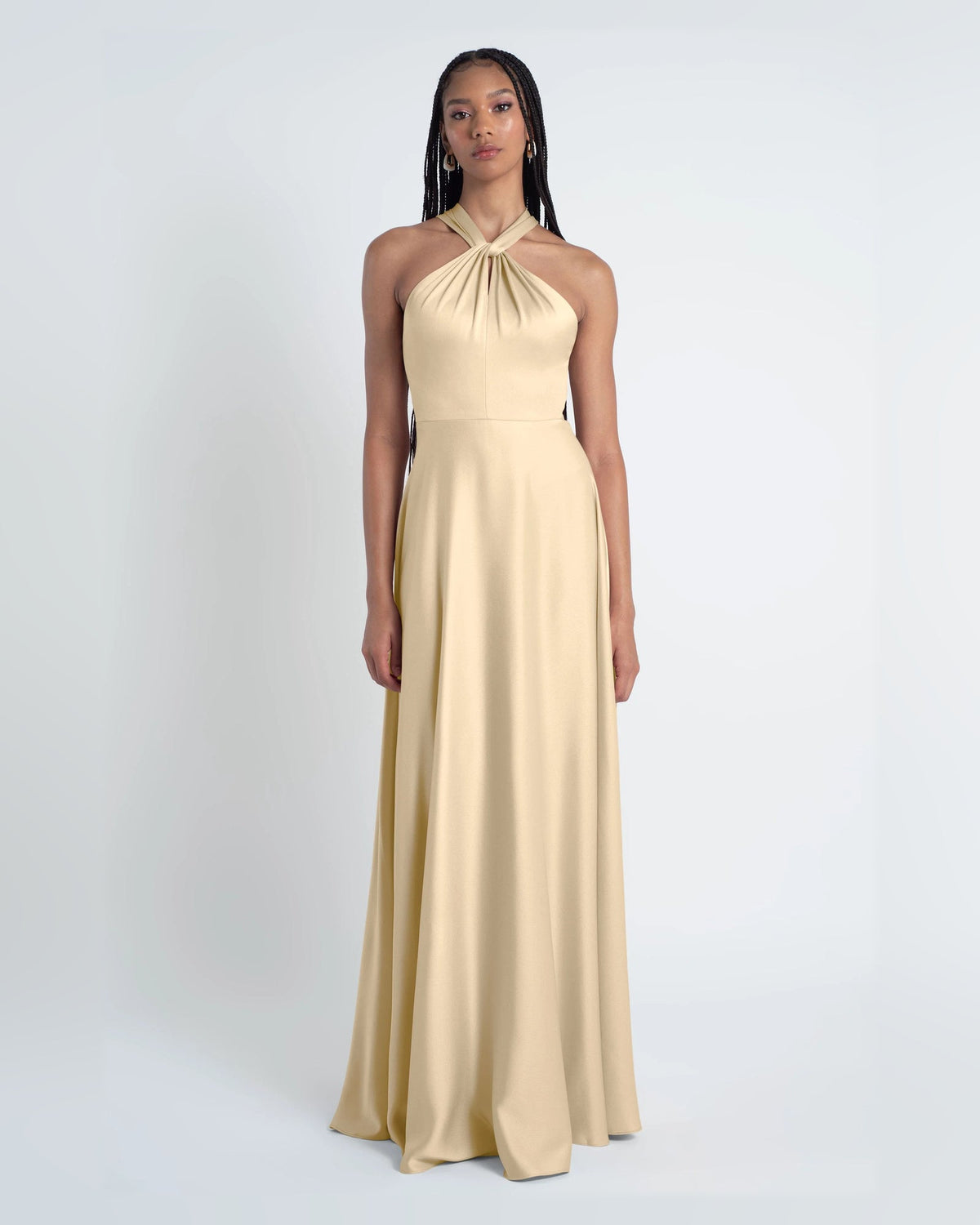 halter neck a-line floor-length formal dress - image 3