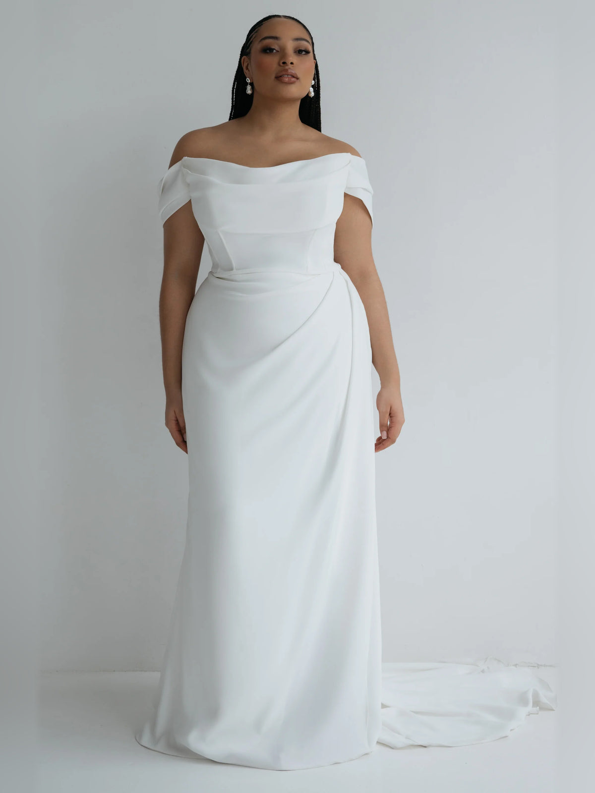 cowl neck a-line floor-length formal dress - image 3