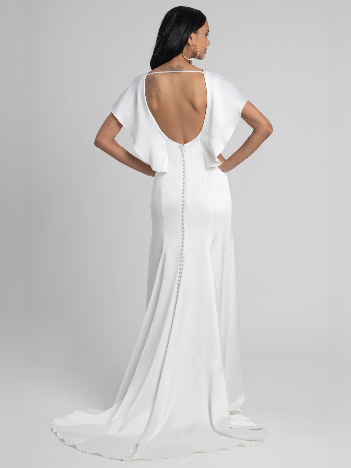 v neck fit-and-flare floor-length formal dress - image 3