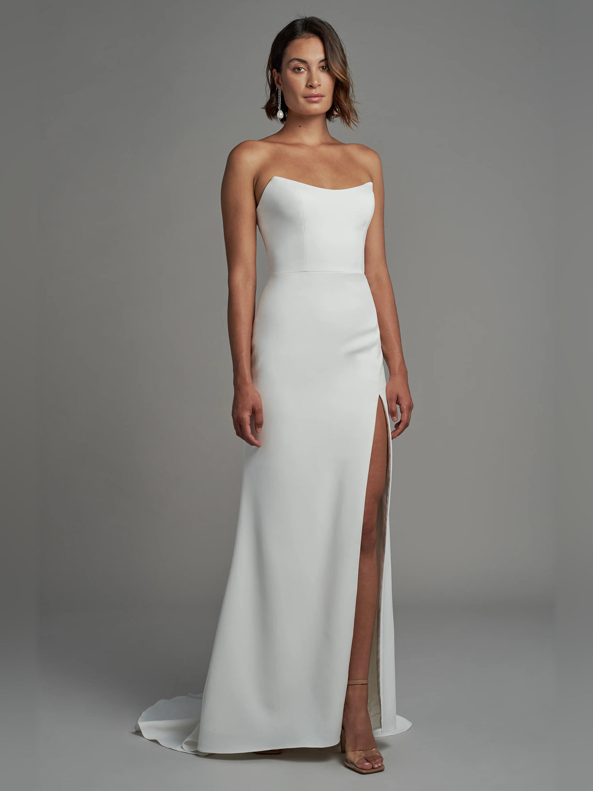 strapless fit-and-flare floor-length formal dress - image 3