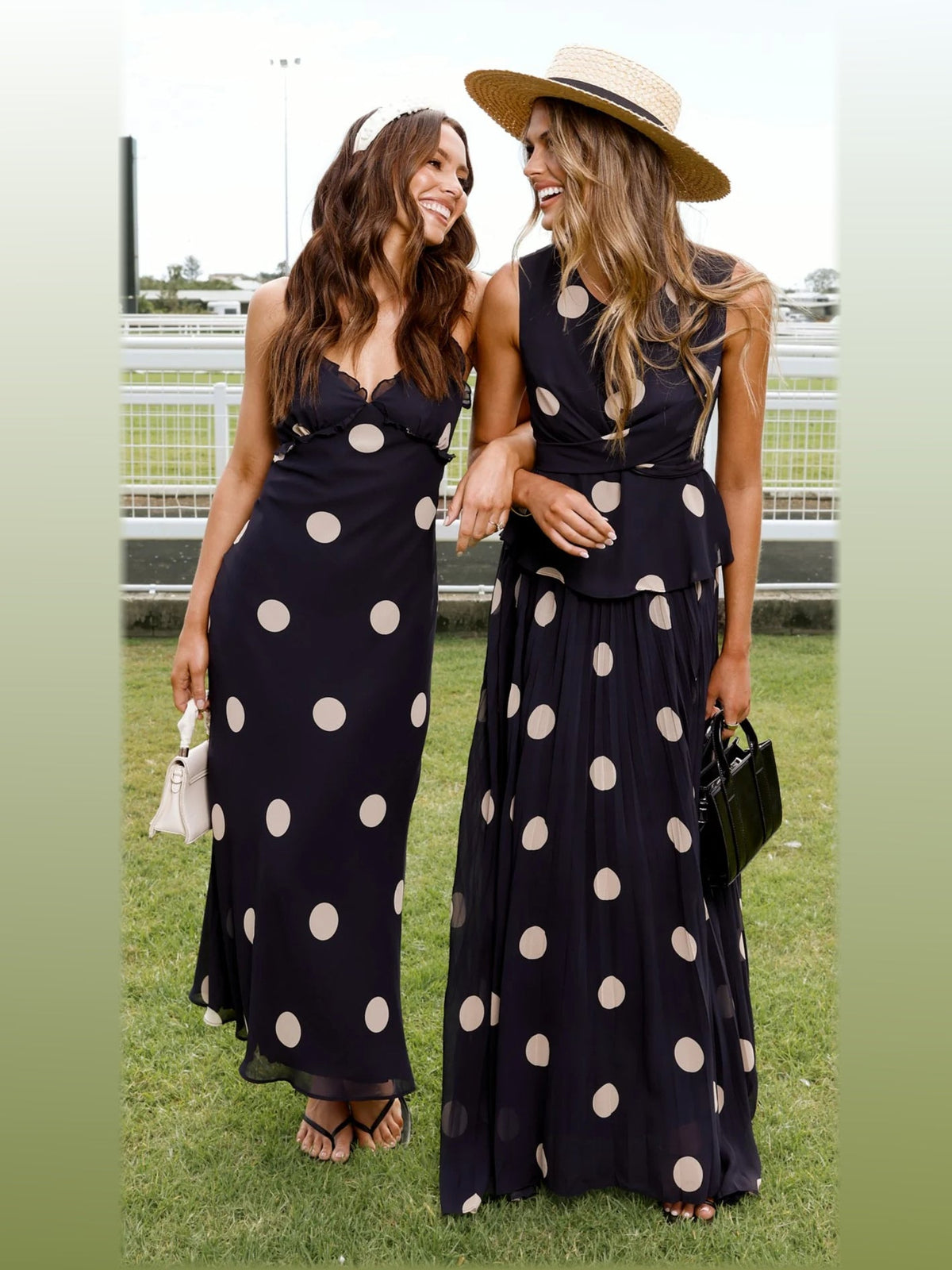 Black maxi formal dress, alternate full-length view showing the waistline