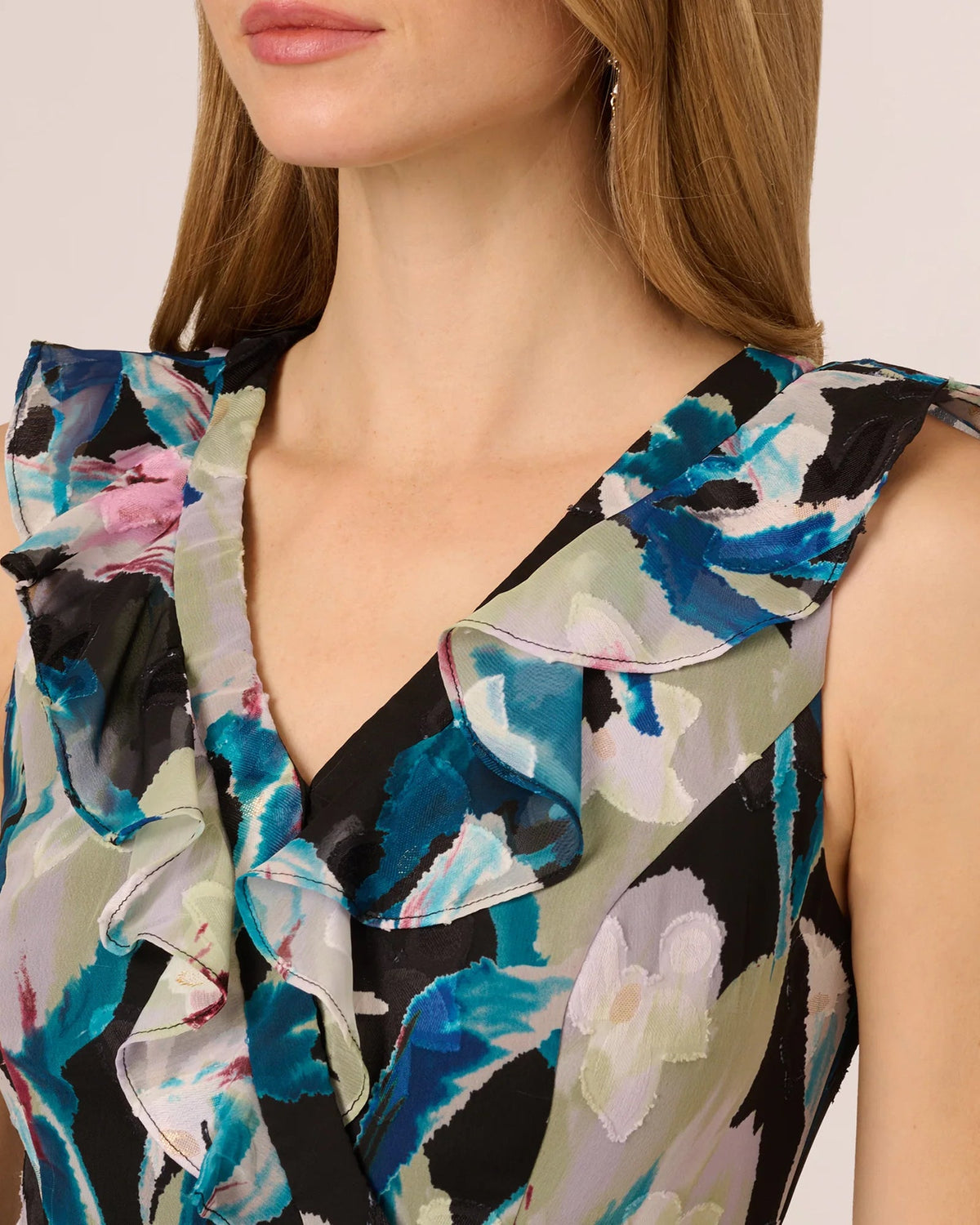 sleeveless a-line maxi mother of the bride dress - image 3